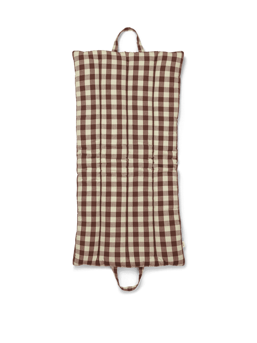Ferm Living Bothy Check Folding Mat - Cinnamon/Grey Green