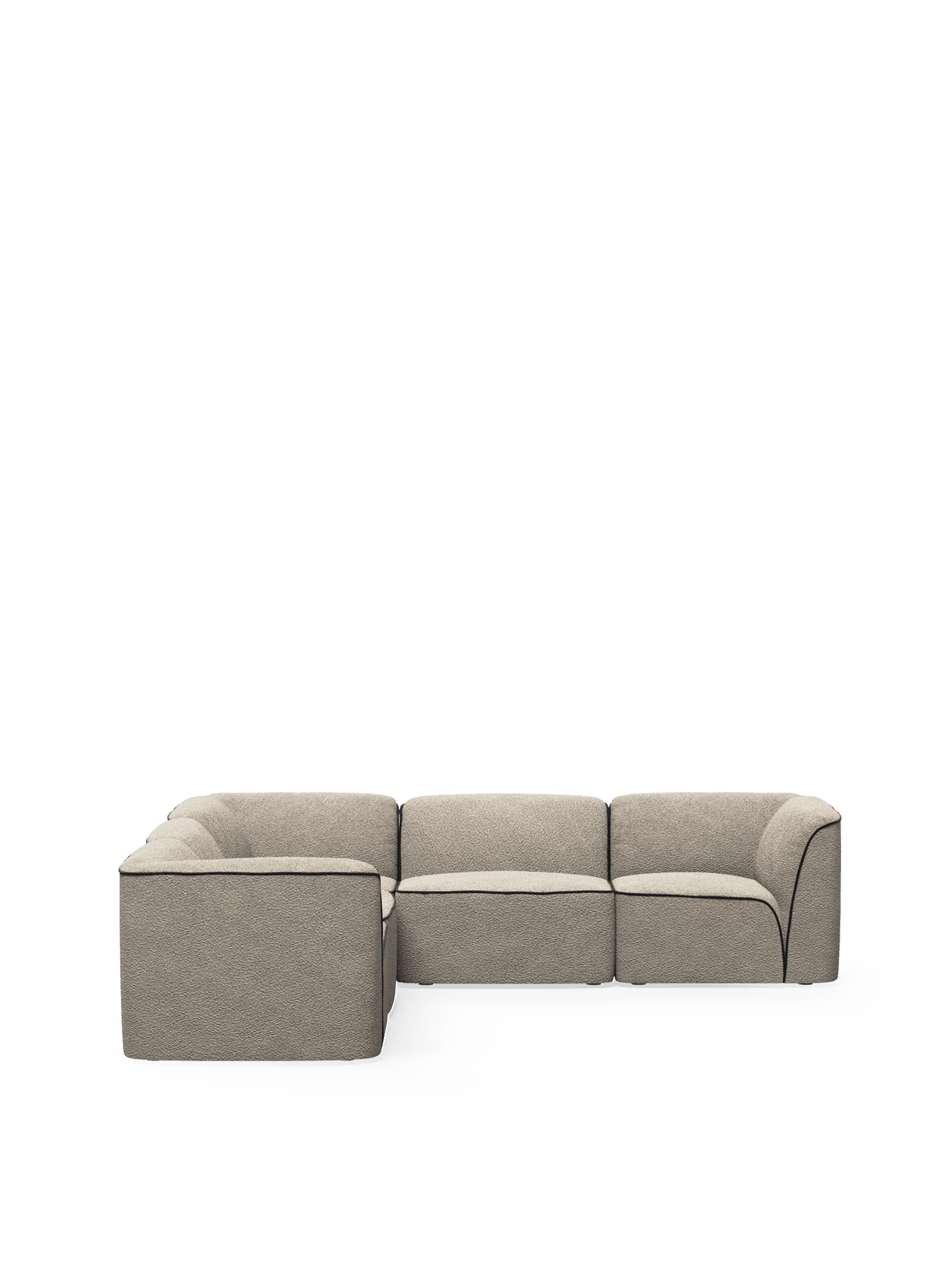 WOUD Flora sectional 3 - Natural bouclé