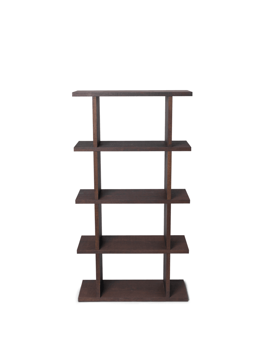 Ferm Living Kona Bookcase - 1x4 - Dark Stained Oak