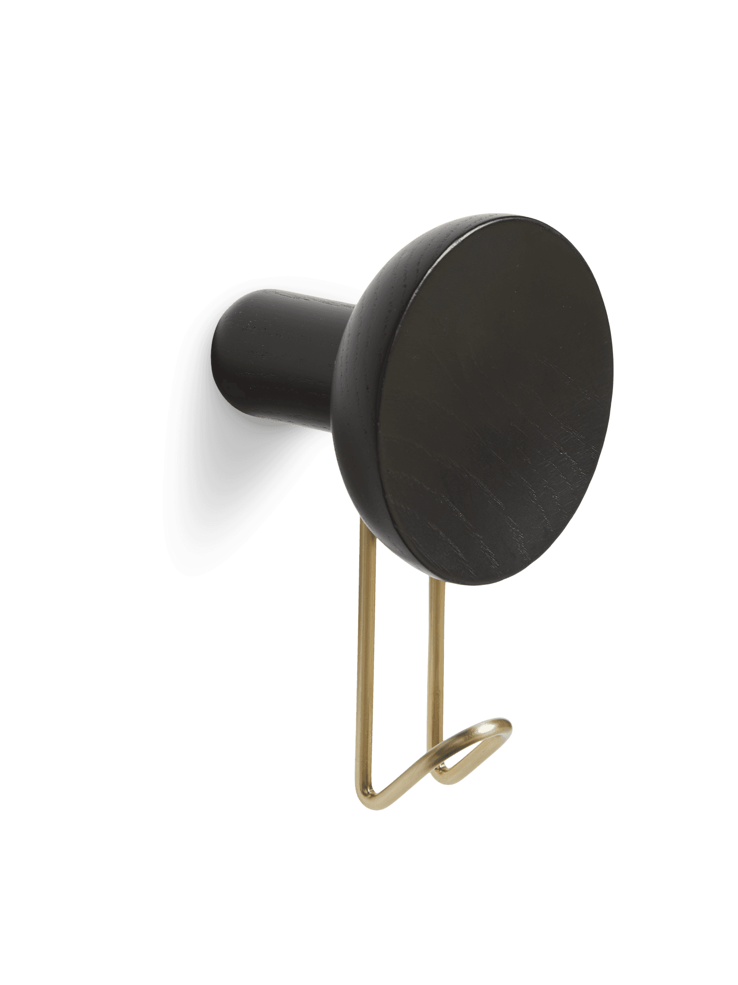 WOUD Around wall hanger (Large) - Black/Satin brass — фото 2