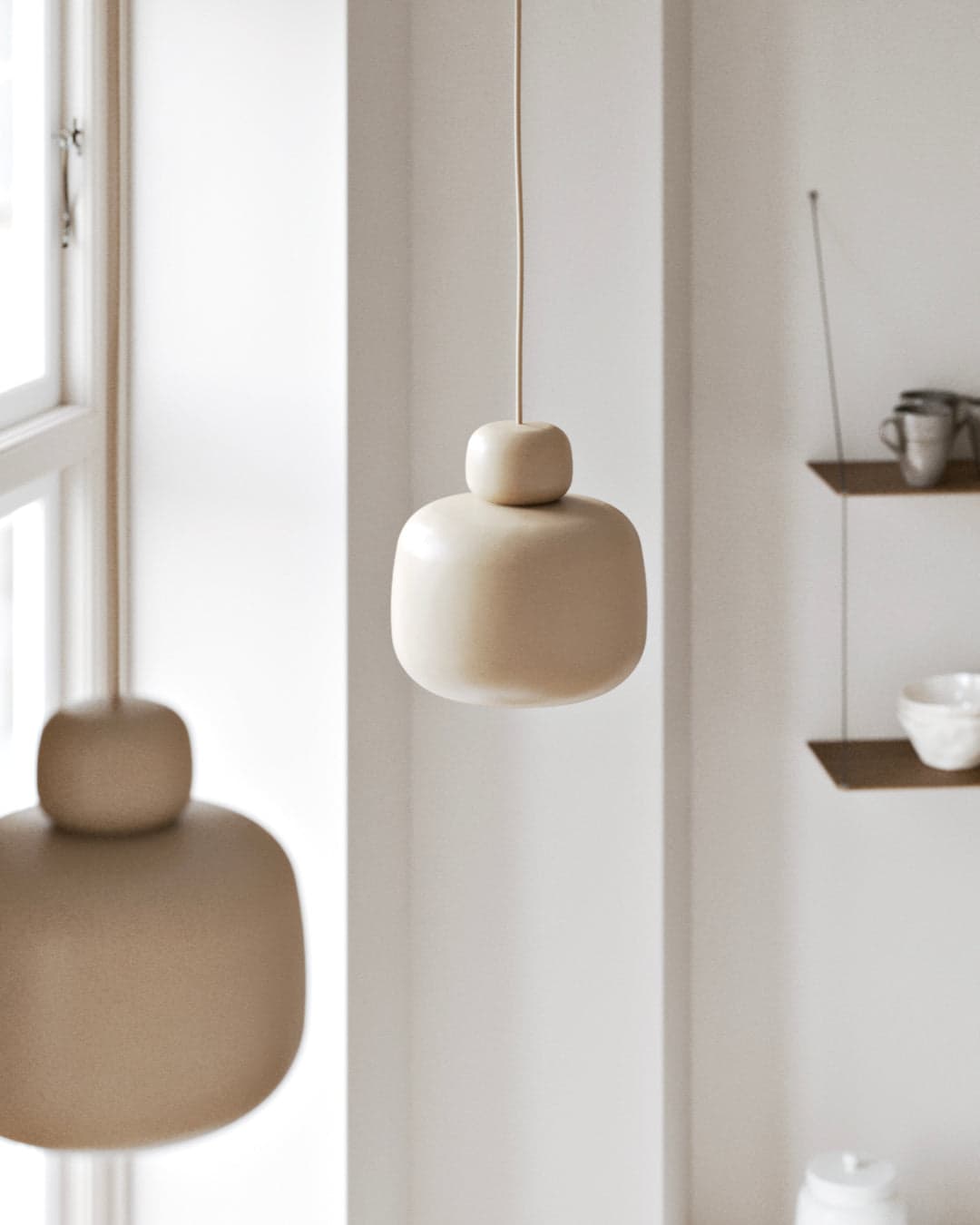WOUD Stone pendant (Large) - Beige — фото 5