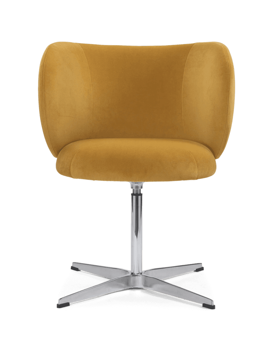 Ferm Living Rico Dining Chair - Swivel - Rich Velvet - Honey