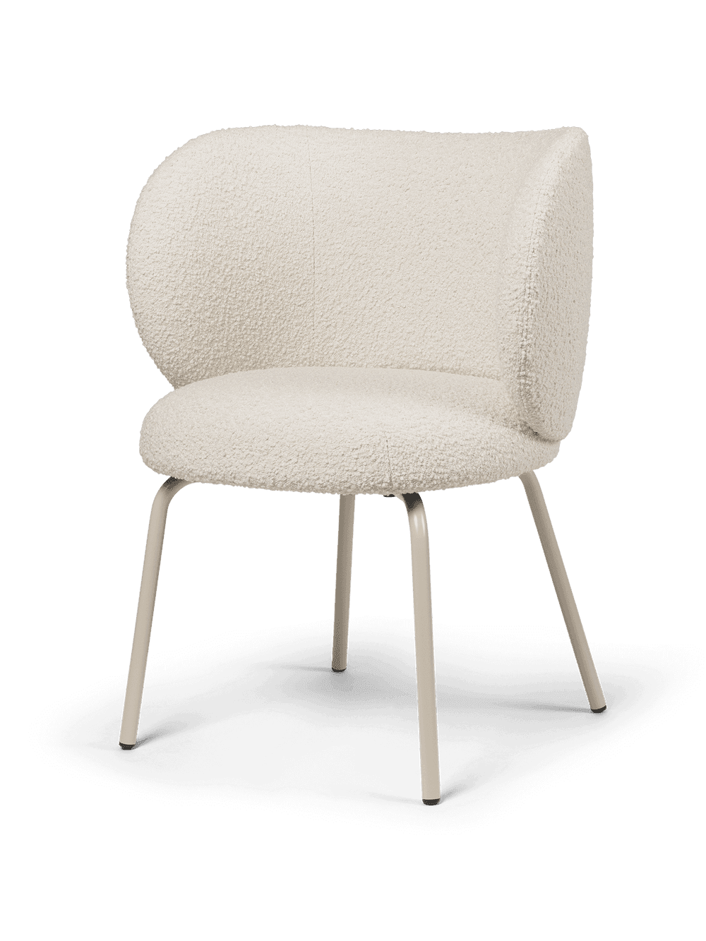 Ferm Living Rico Dining Chair - Cashmere - Nordic Bouclé - Off-White — фото 4