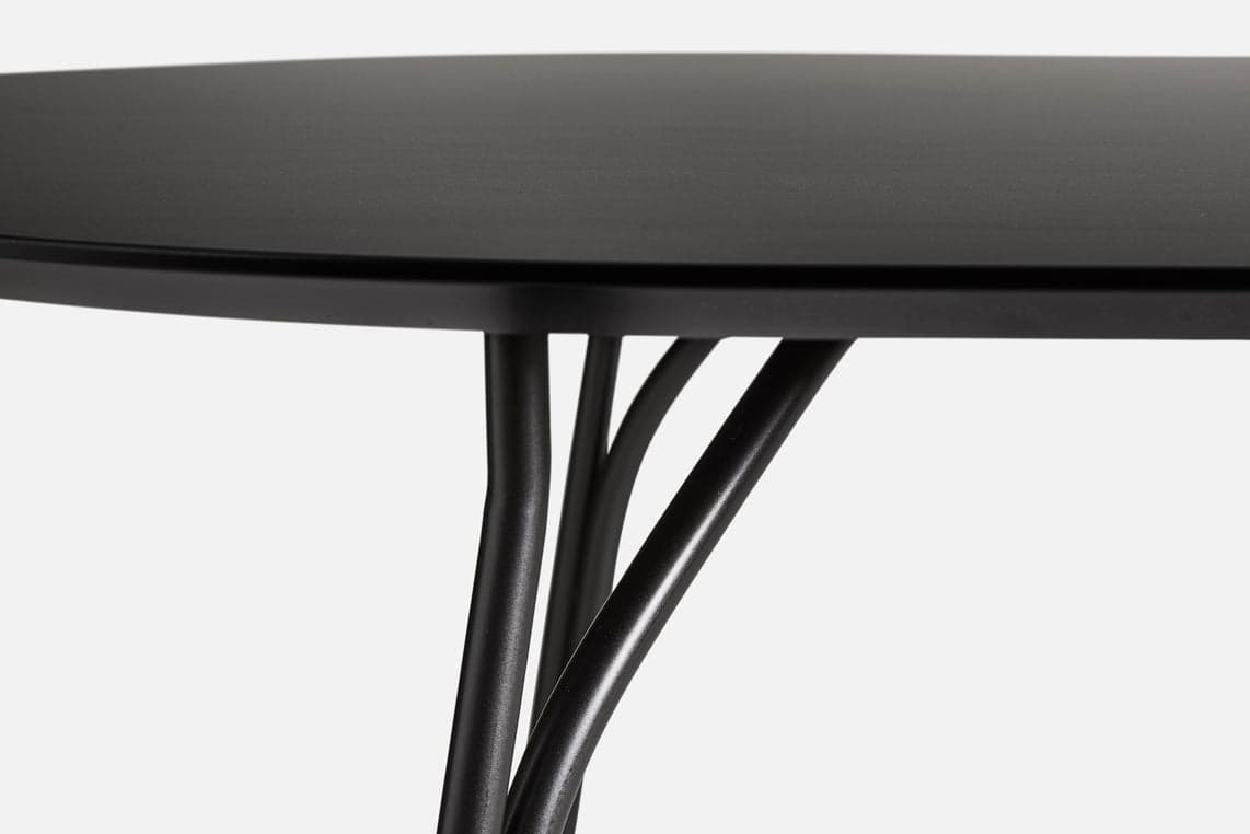 WOUD Tree dining table (90 cm) - Charcoal black/black — фото 4