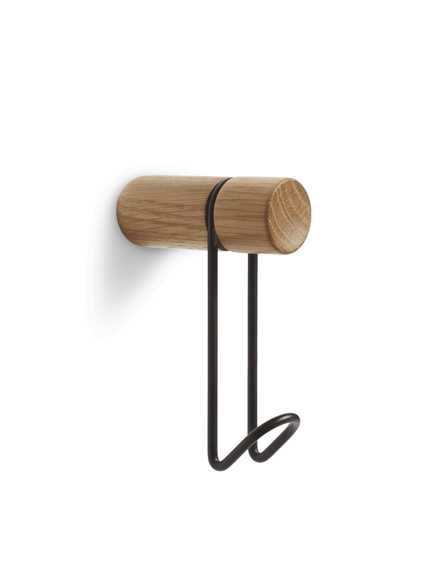 WOUD Around wall hanger (Small) - Oak/Black