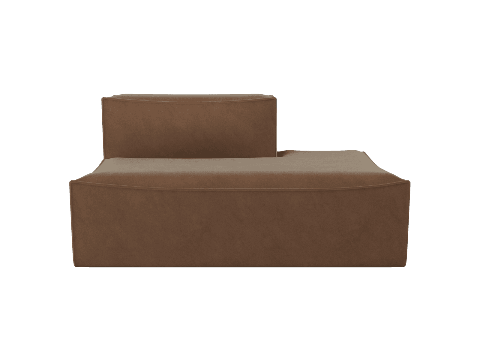 Ferm Living Catena Sofa Open End Right S301 - Rich Velvet - Soft Brown