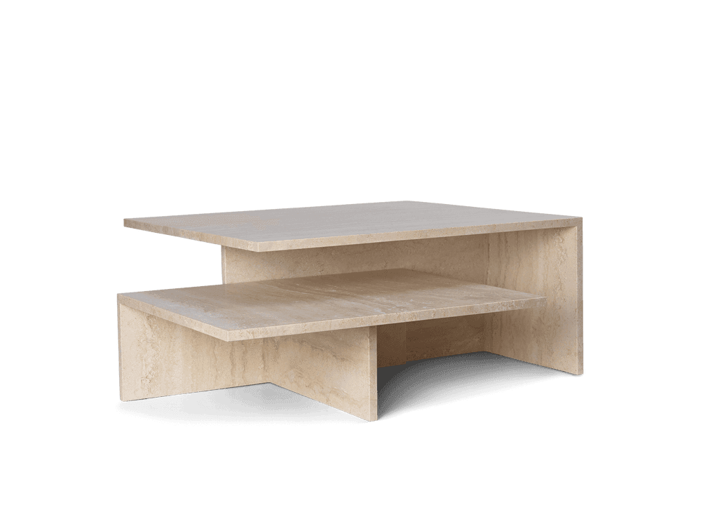 Ferm Living Distinct Grande Duo Tables - Travertine — фото 2