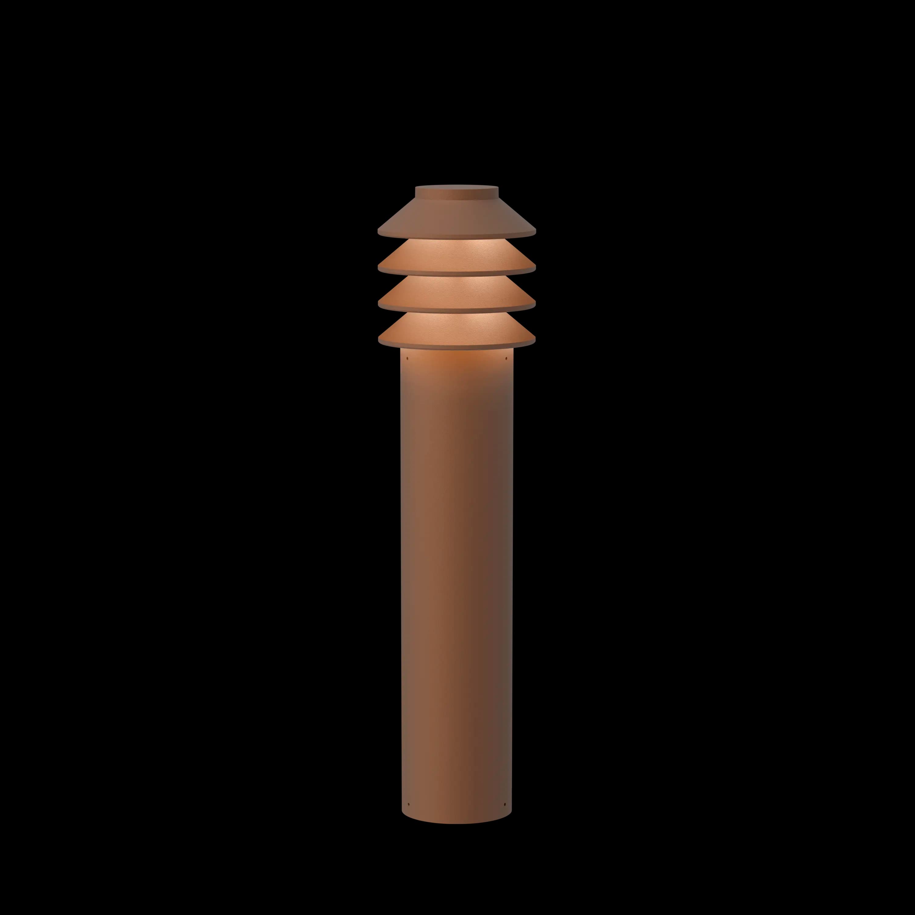 Louis Poulsen Bysted Garden Bollard Corten colour LONG