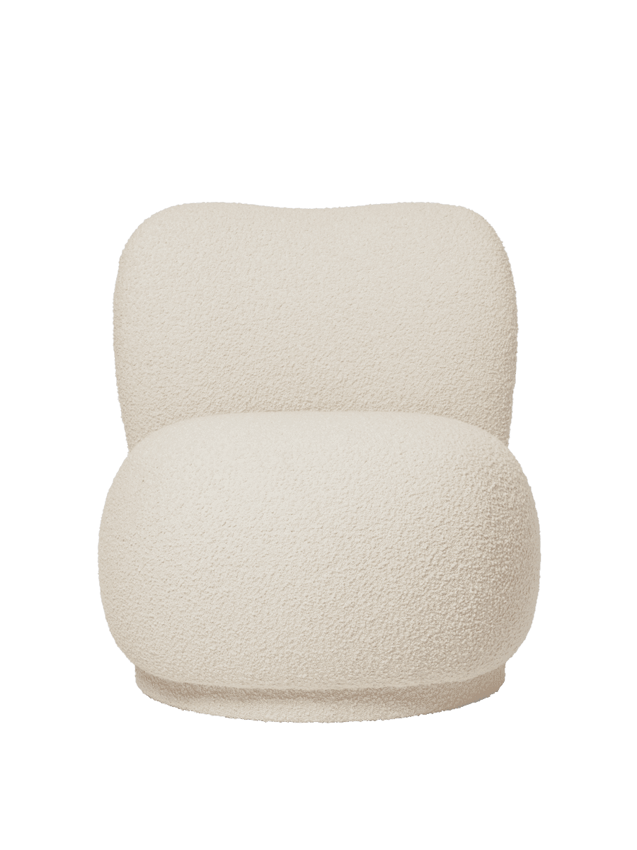 Ferm Living Rico Piccolo Lounge Chair - Swivel - Nordic Bouclé - Off-White