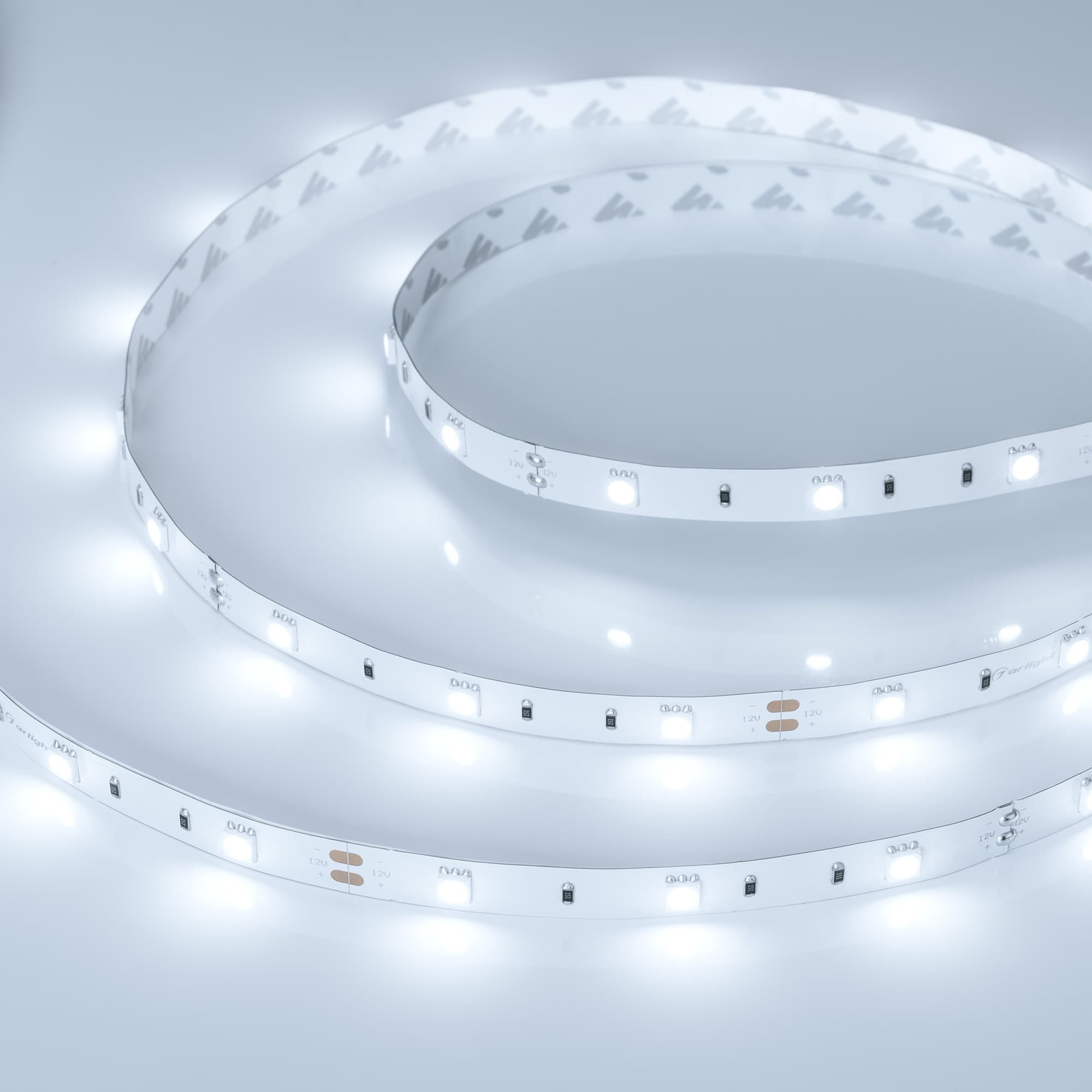 Светодиодная лента RT 2-5000 12V White6000 (5060, 150 LED, LUX) (Arlight, 7.2 Вт/м, IP20) 010595(B)