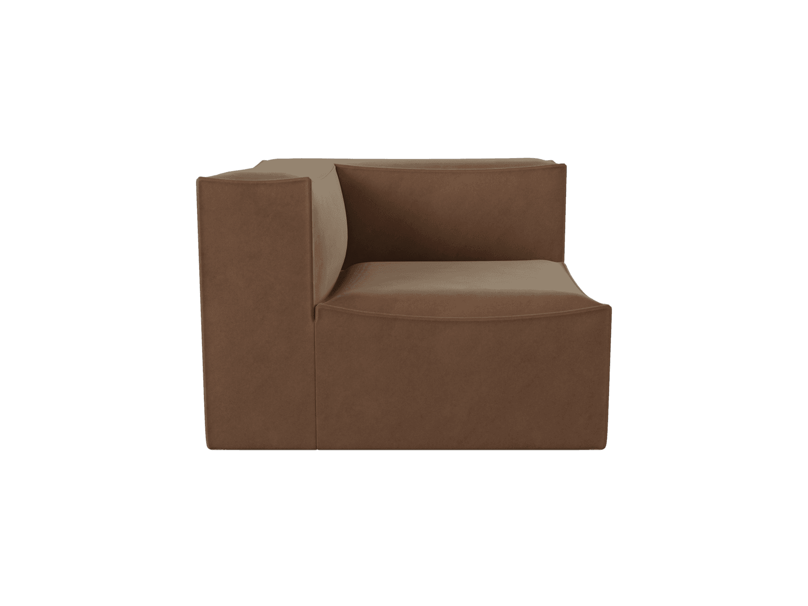 Ferm Living Catena Sofa Connect Corner L200 - Rich Velvet - Soft Brown