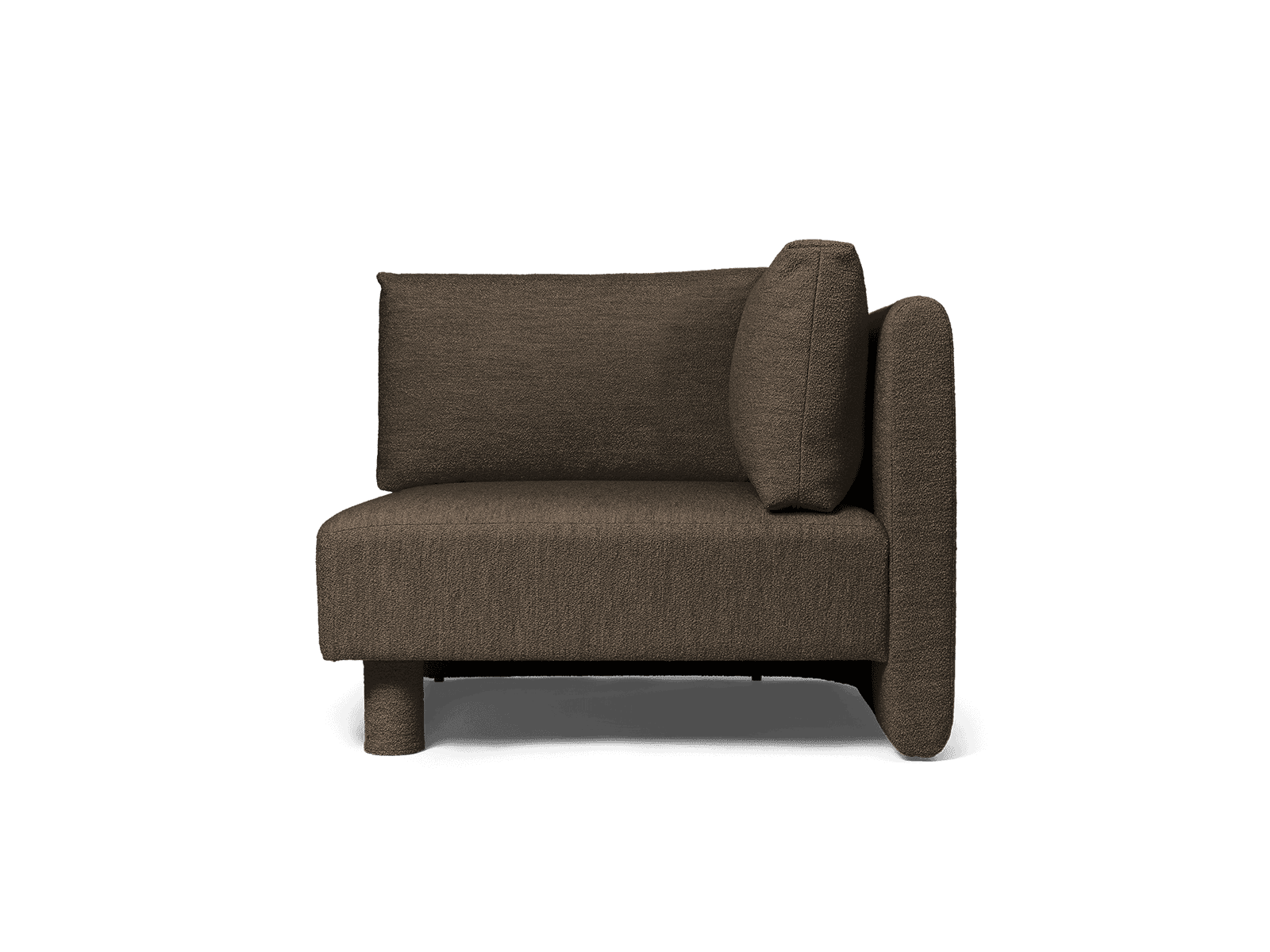Ferm Living Dase Sofa Corner - Soft Bouclé - Dark Brown