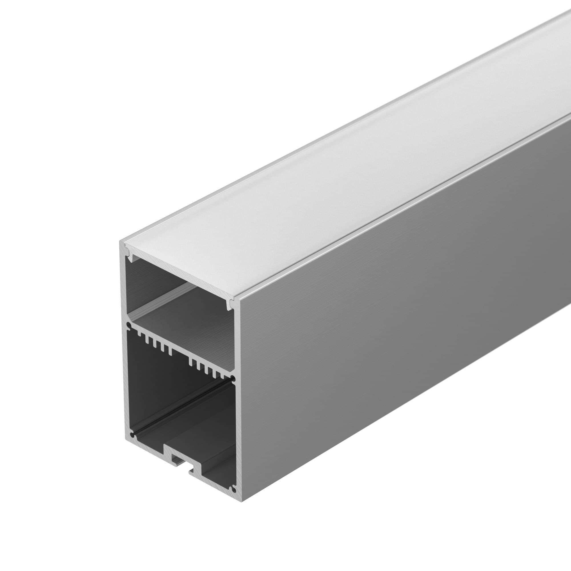 Профиль с экраном SL-LINE-4970-2500 ANOD+OPAL (Arlight, Алюминий) 020466