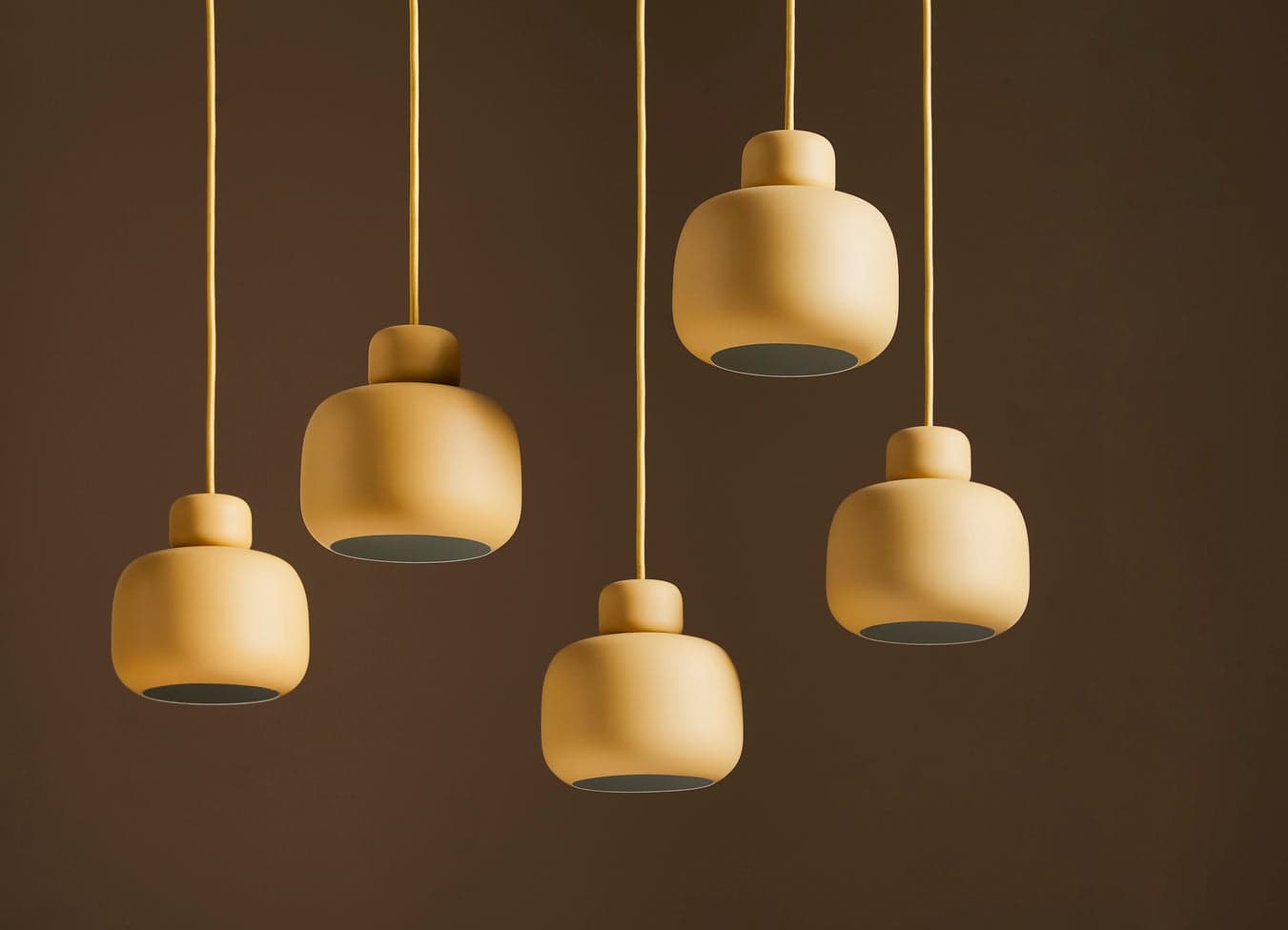 WOUD Stone pendant (Small) - Mustard — фото 5