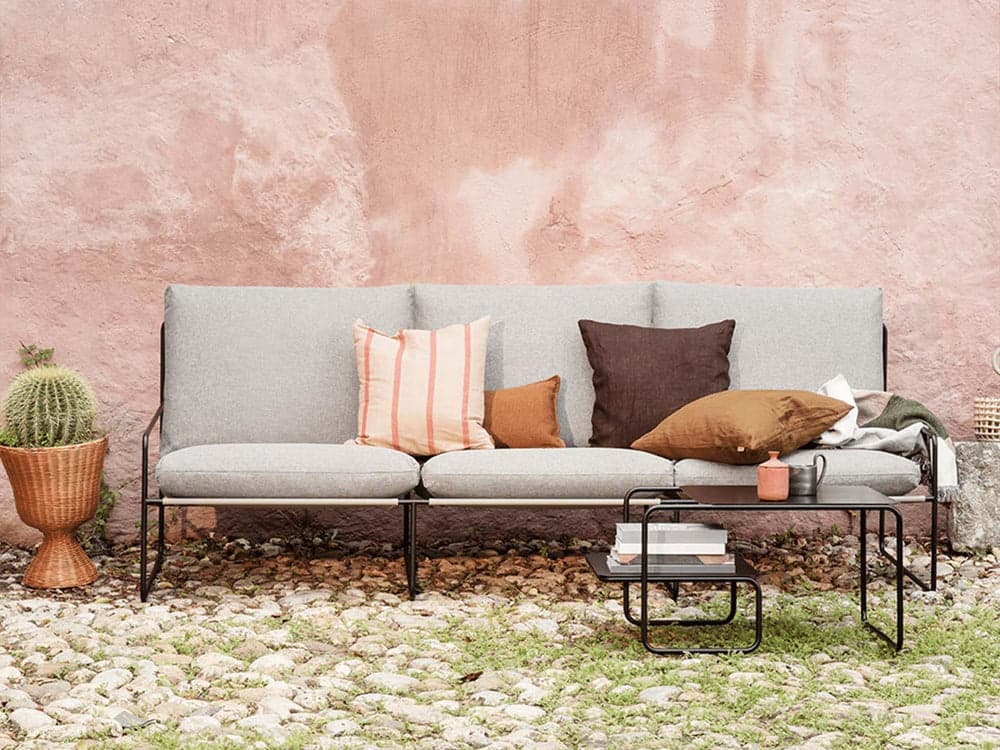 Ferm Living Desert 3-seater - Black - Dolce - Dark Sand — фото 3