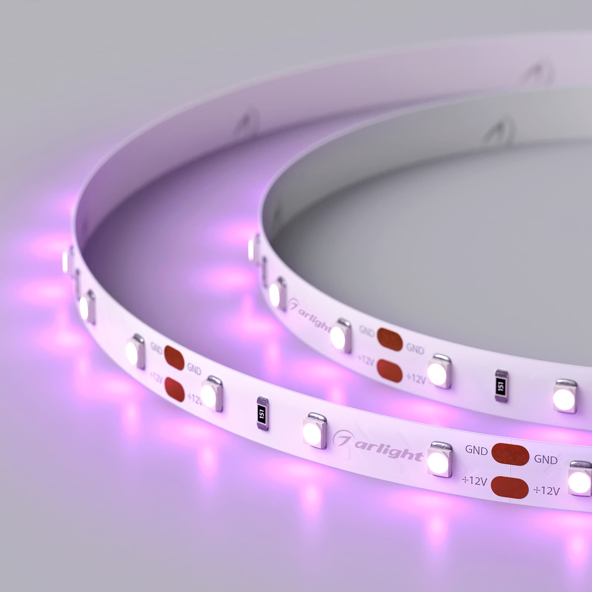 Светодиодная лента RT 2-5000 12V Pink (3528, 300 LED, LUX) (Arlight, 4.8 Вт/м, IP20) 013571 — фото 4