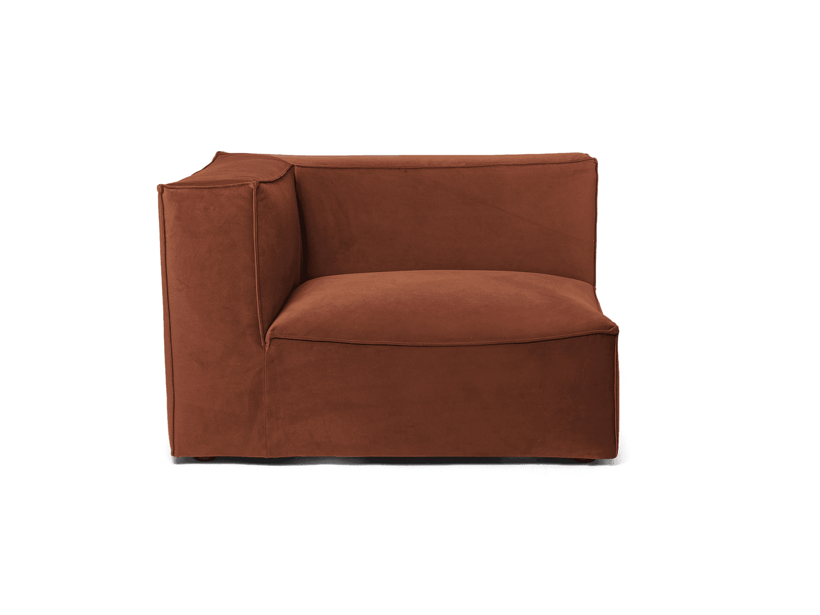Ferm Living Catena Sofa Armrest Left S400 - Rich Velvet - Rust