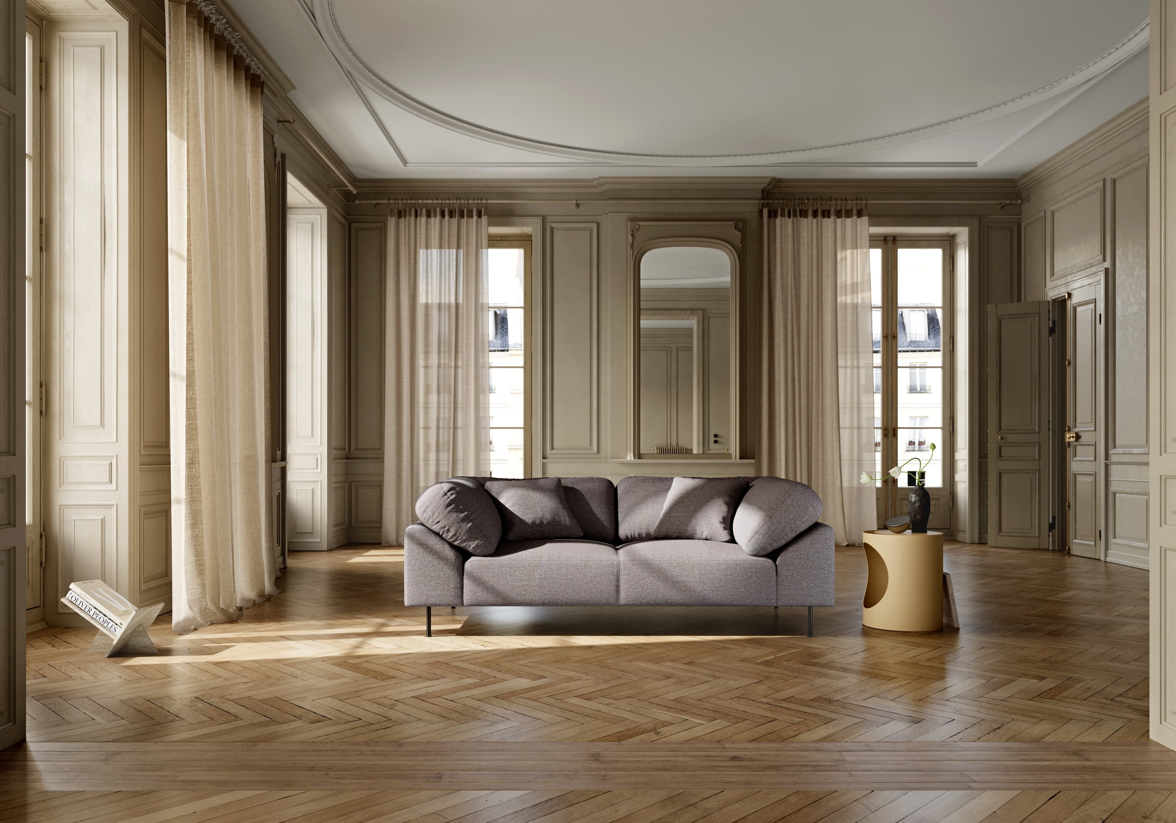 WOUD Collar 2-seater - Brown bouclé — фото 3