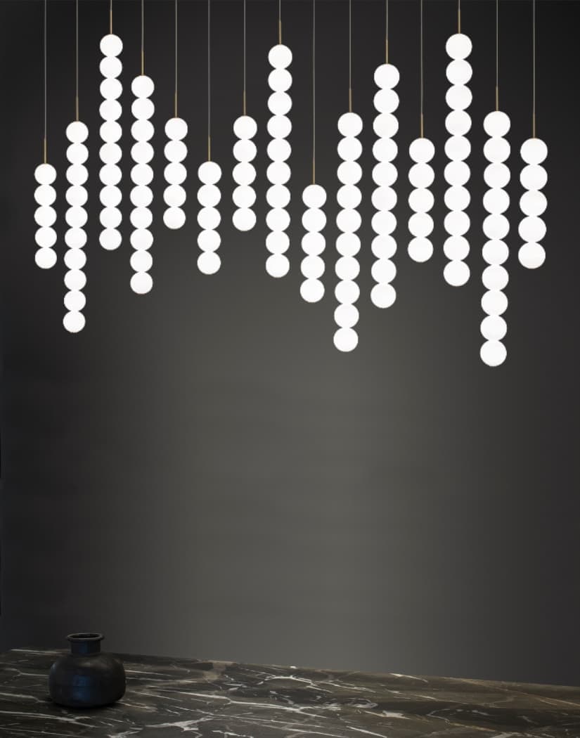 Terzani Abacus linear multi light pendant