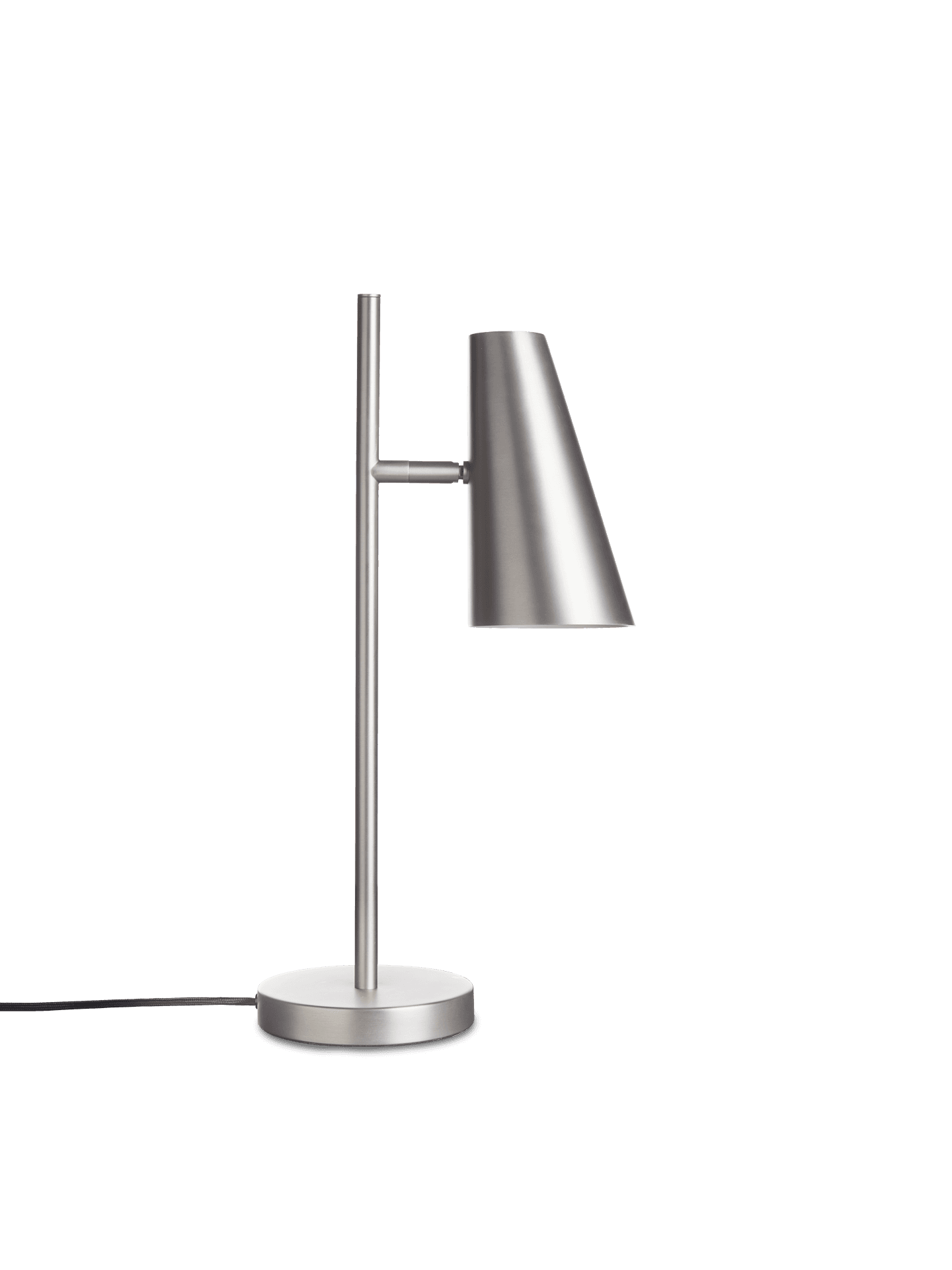 WOUD Cono table lamp - Brushed metal finish