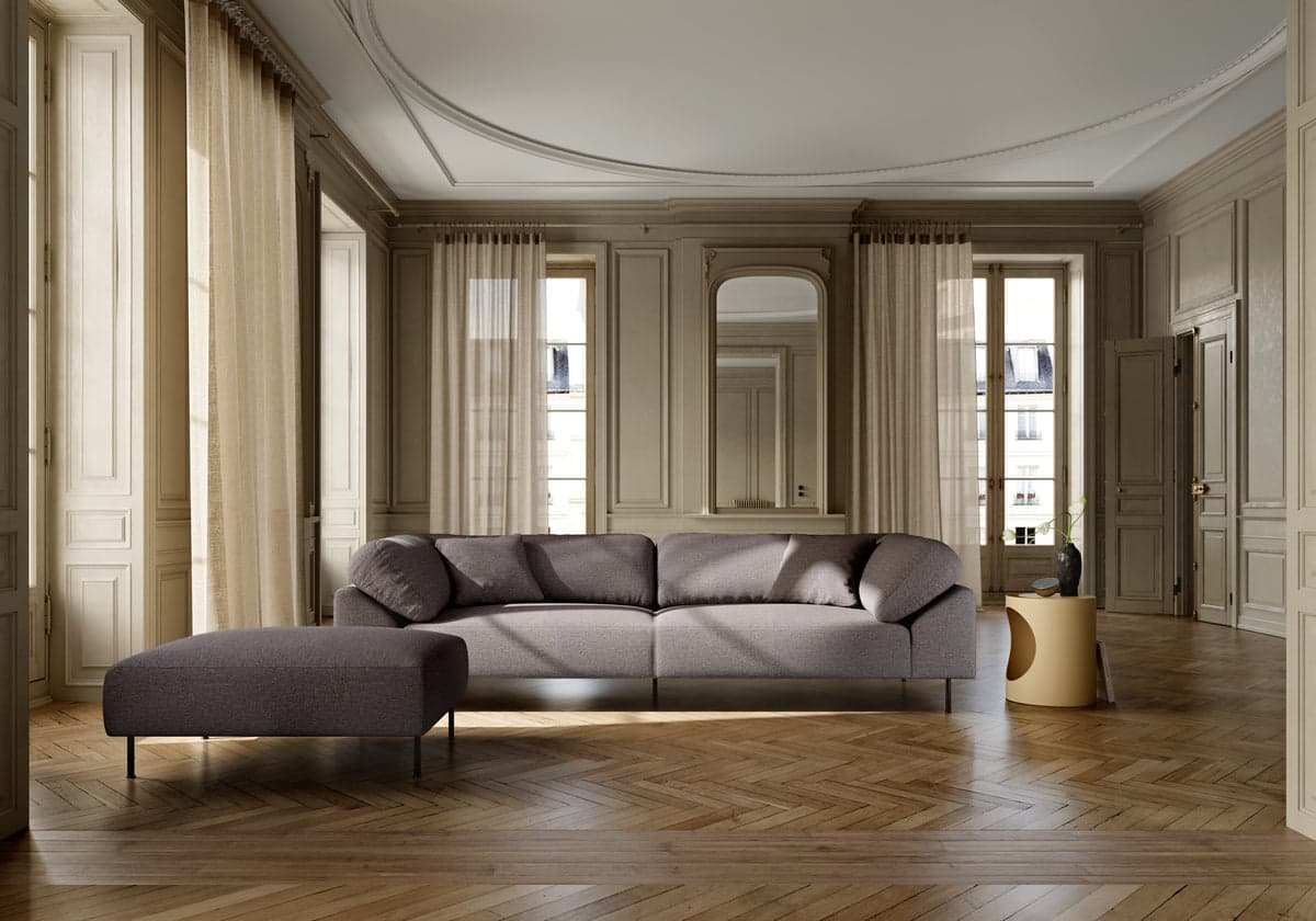 WOUD Collar 3-seater - Brown bouclé — фото 4