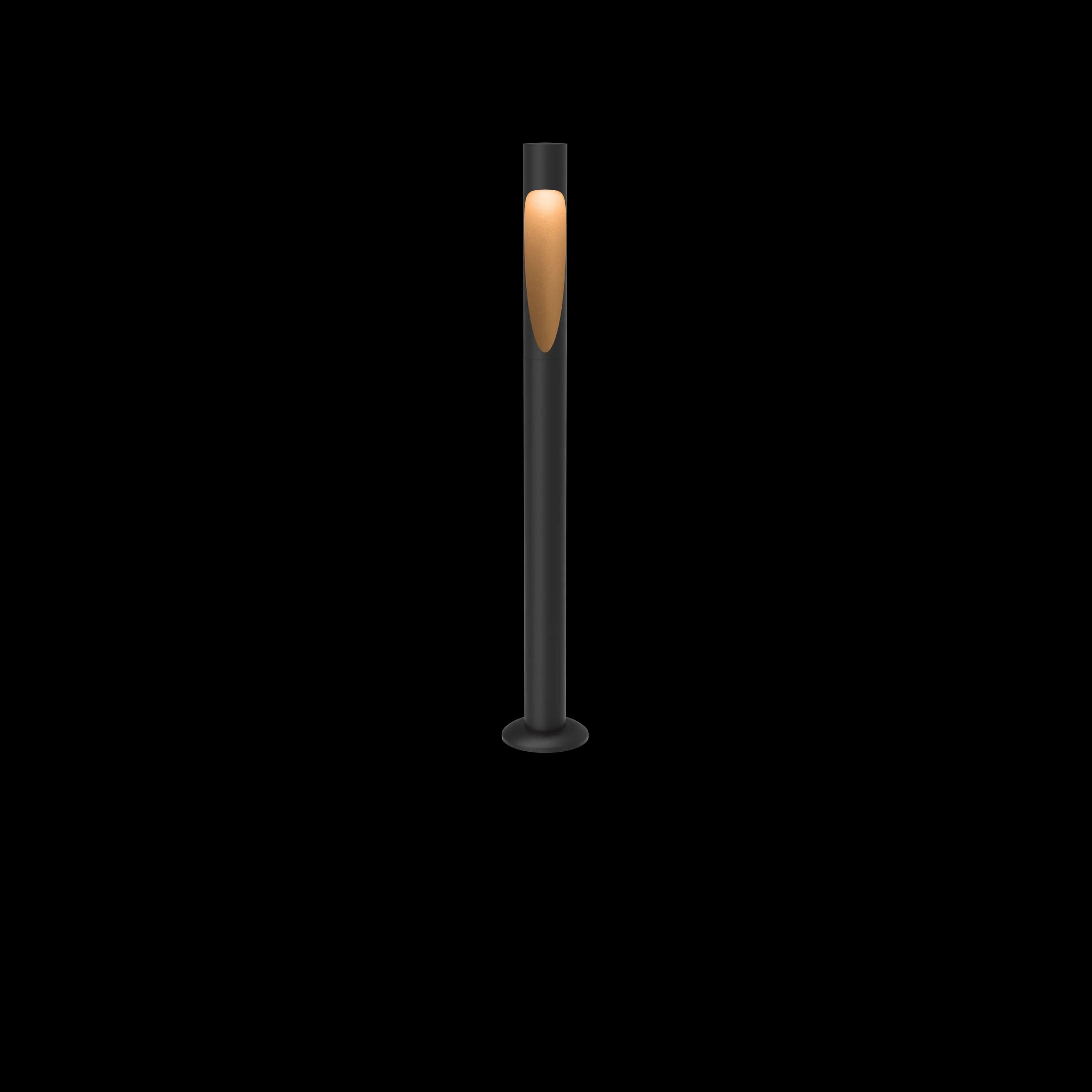 Louis Poulsen Flindt Garden Bollard Black texture LONG
