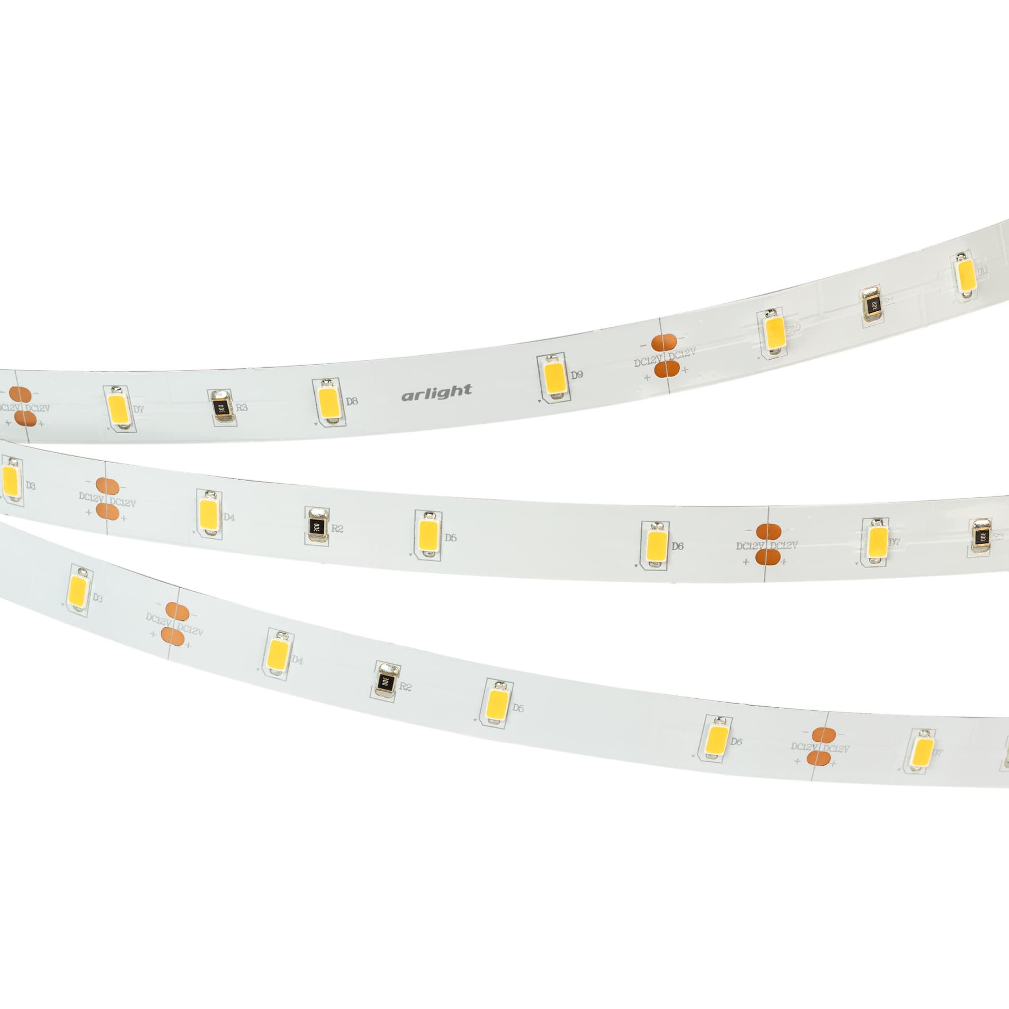 Светодиодная лента RT 2-5000 12V Warm 2700K (5630, 150 LED, LUX) (Arlight, 7.2 Вт/м, IP20) 019733