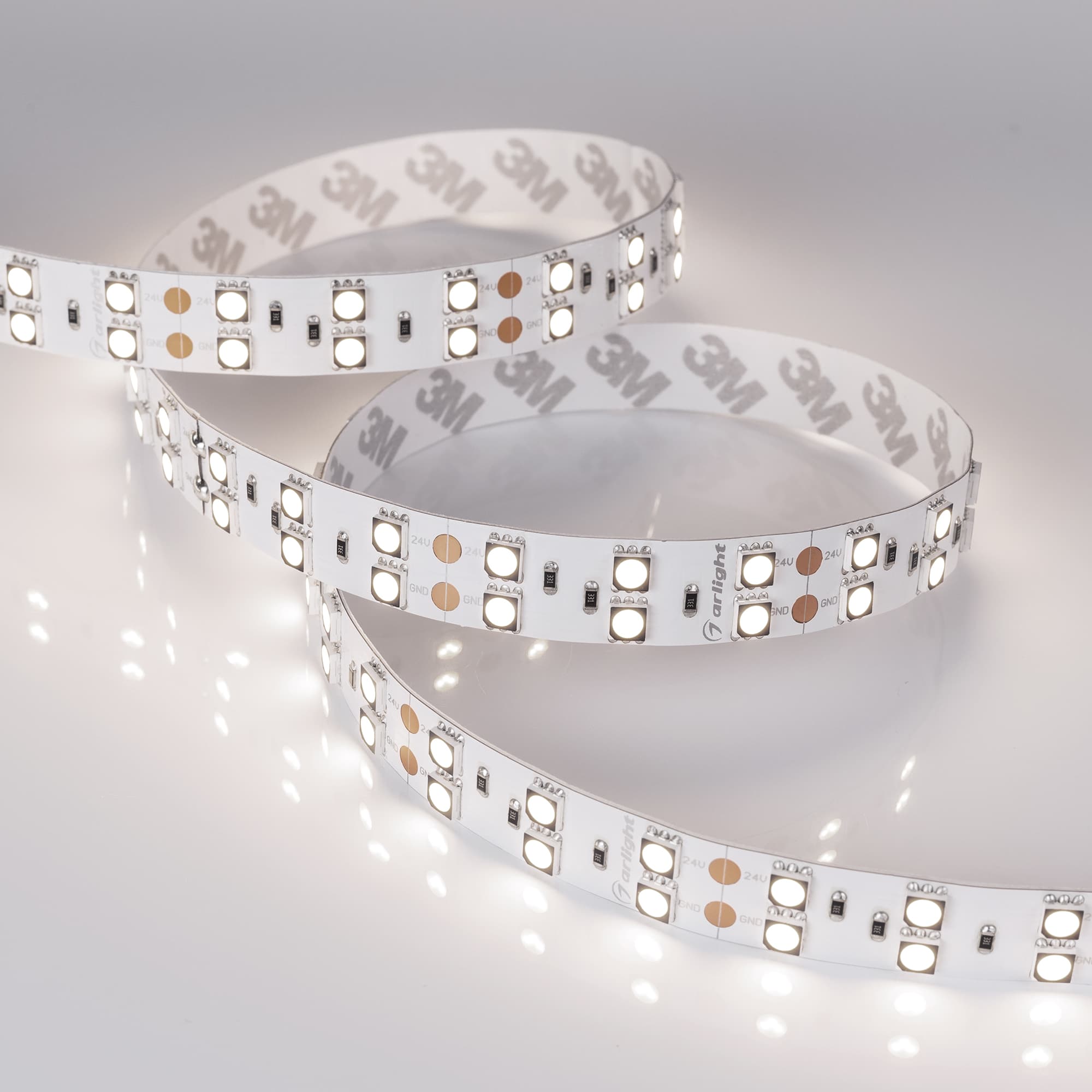 Светодиодная лента RT 2-5000 24V Day4000 2x2 (5060, 600 LED, CRI98) (Arlight, 28.8 Вт/м, IP20) 021469 — фото 2