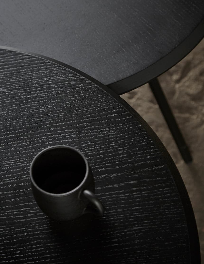 WOUD Soround coffee table - Black ash (Ø75xH49) — фото 3