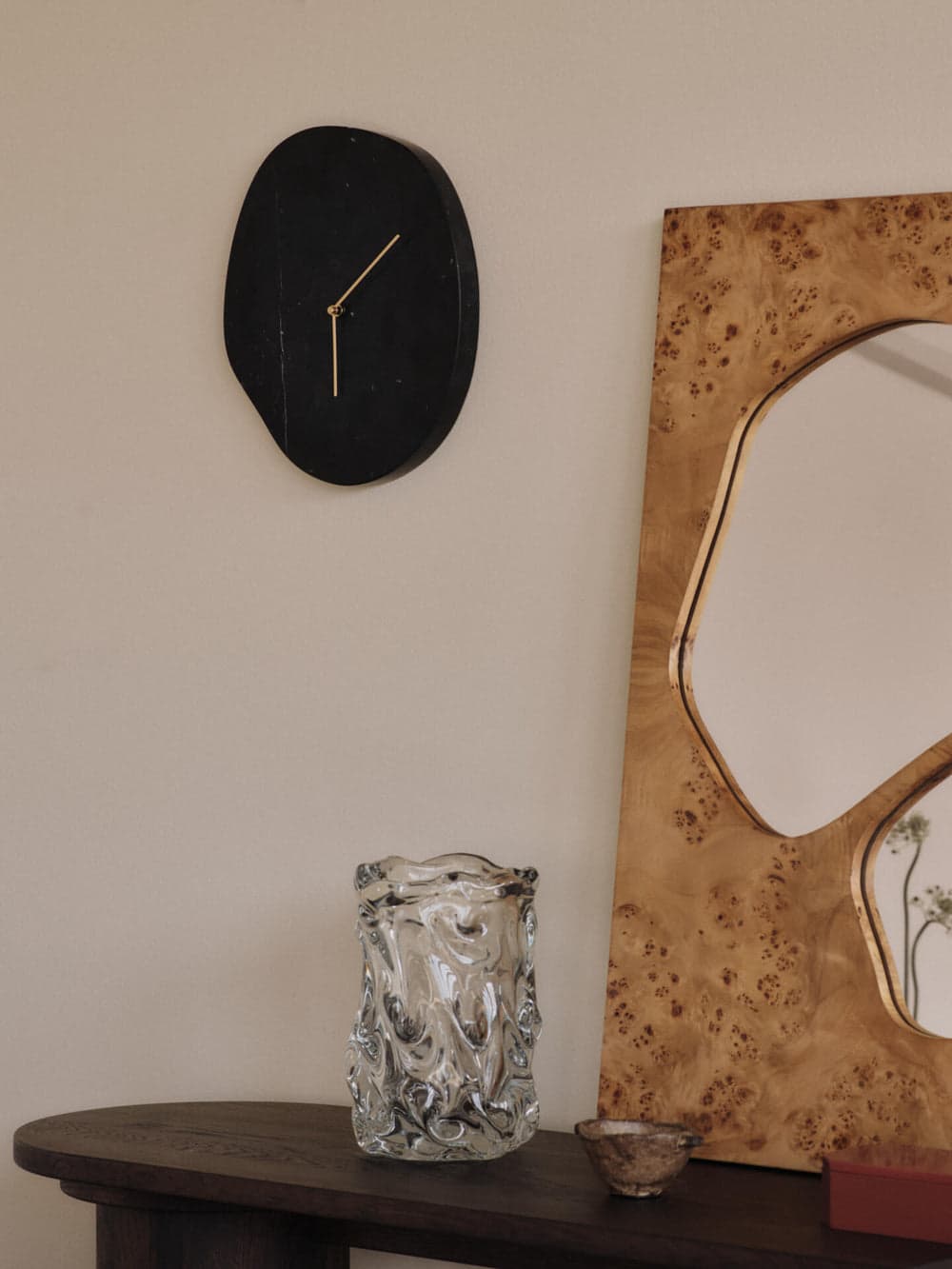 Ferm Living Folia Mirror - Medium - Natural Burl — фото 3