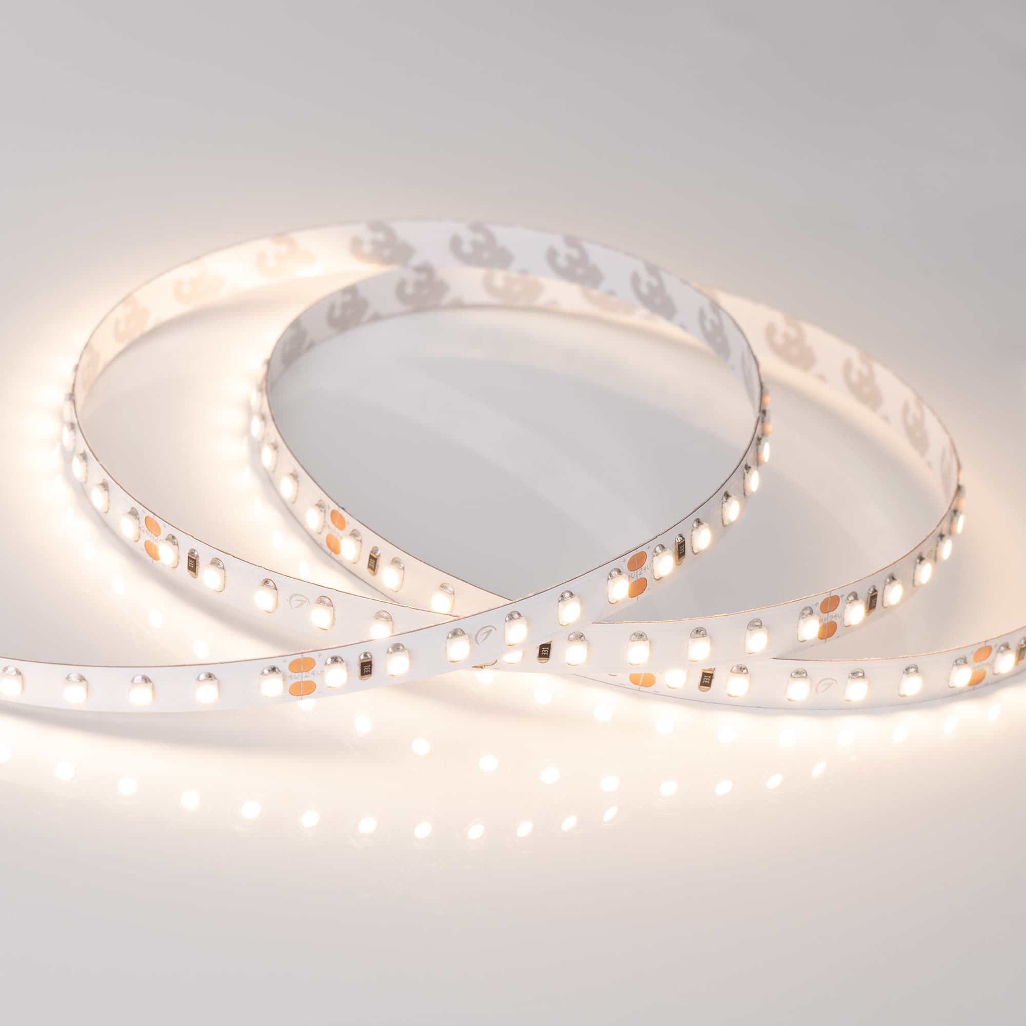 Светодиодная лента RT 2-5000 24V Warm2700 2x (3528, 600 LED, CRI98) (Arlight, 9.6 Вт/м, IP20) 021417(B) — фото 2