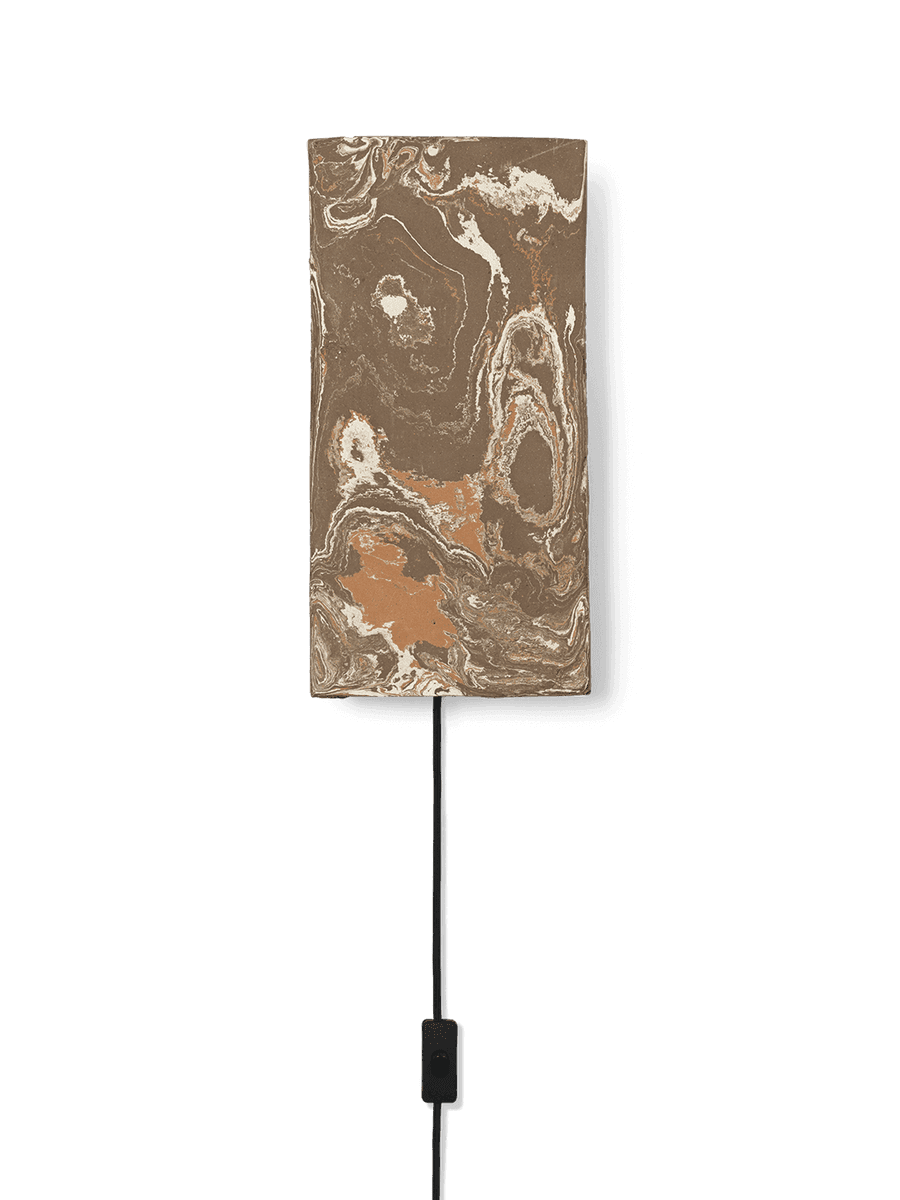 Ferm Living Argilla Wall Lamp - Rectangular - Marble Mocha