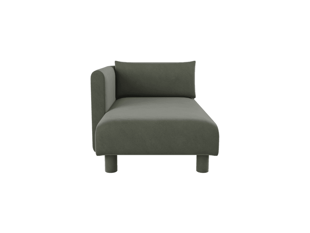 Ferm Living Dase Sofa Chaise Longue Left - Rich Velvet - Pine — фото 2