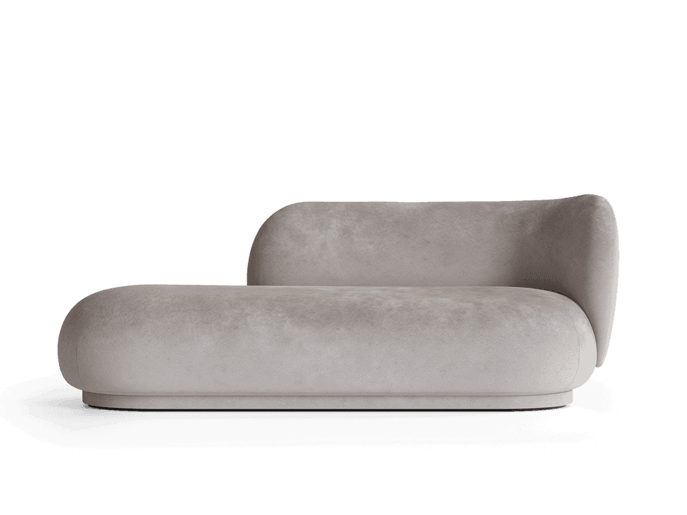 Ferm Living Rico Divan Right - Faded Velvet - Concrete — фото 2
