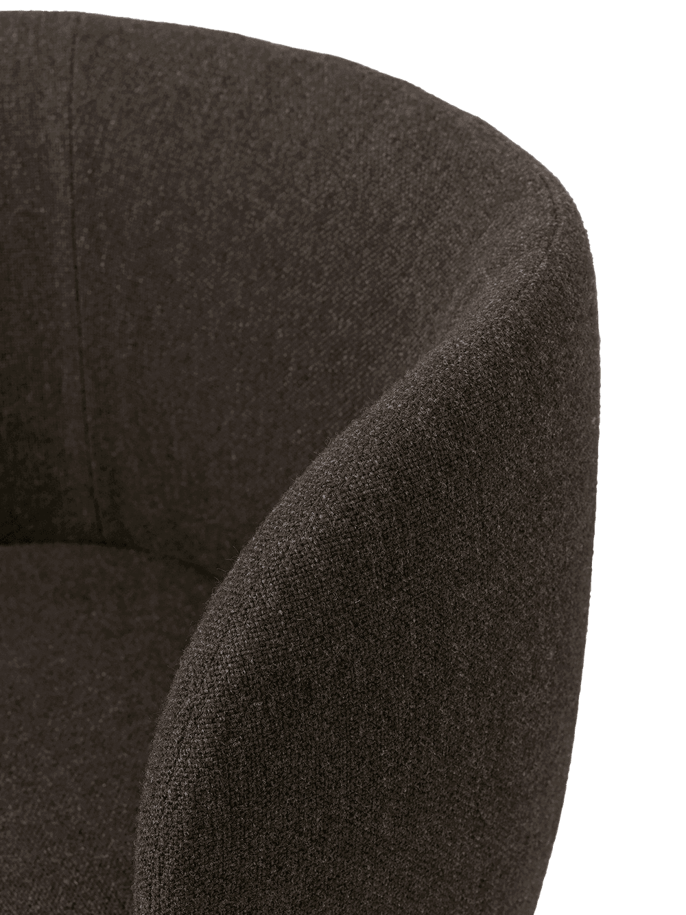 Ferm Living Rico Dining Chair - Swivel - Hallingdal - Dark Grey/Brown — фото 5