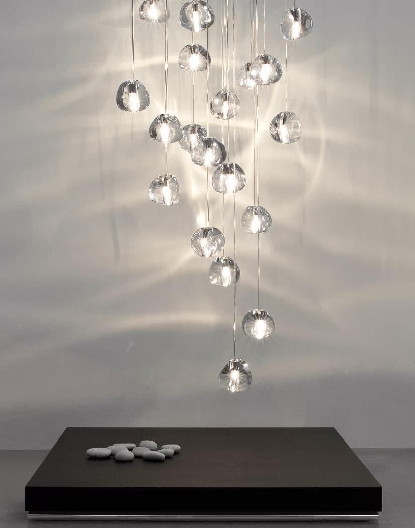Terzani Mizu 26 square multi light pendant
