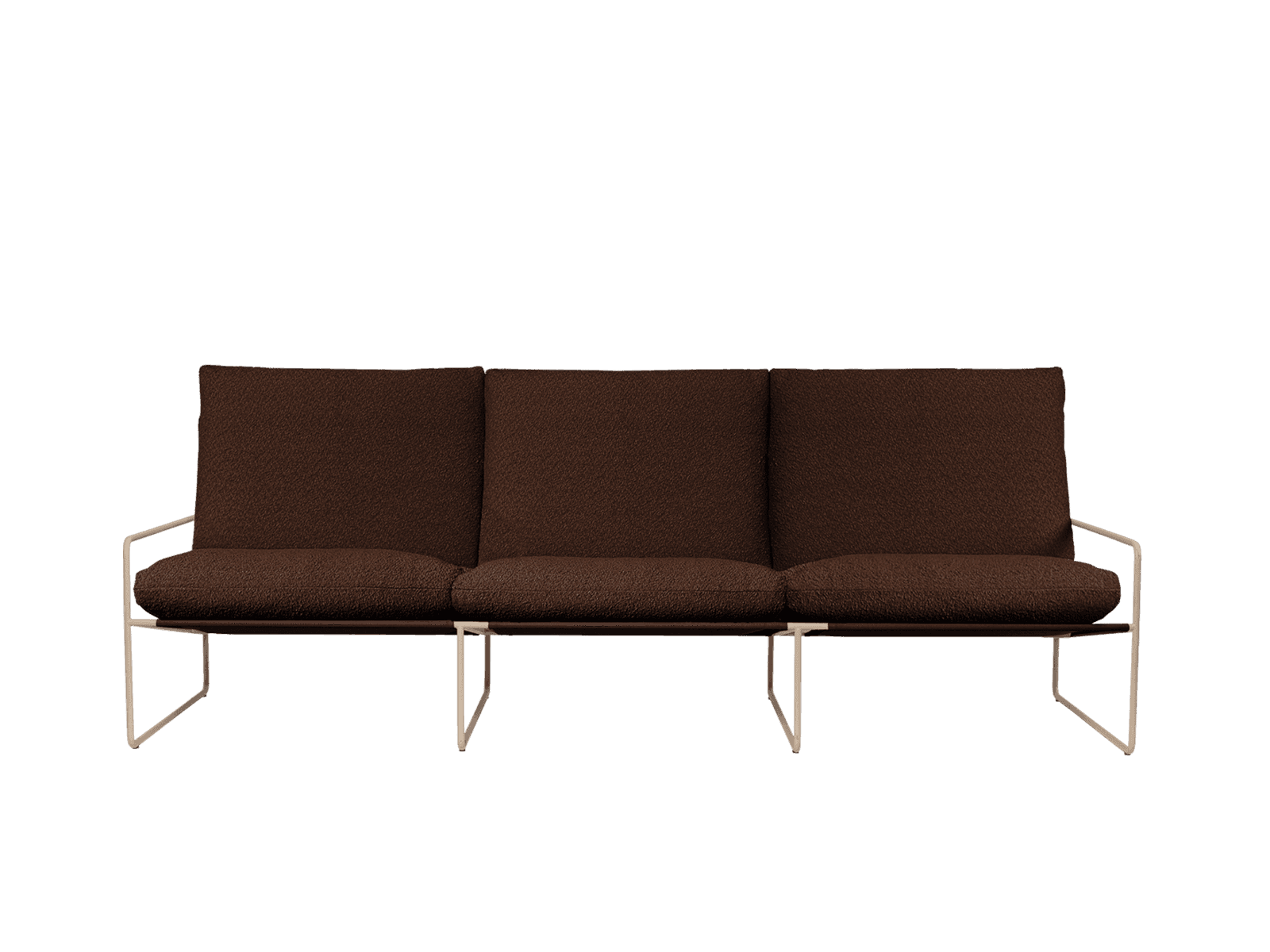 Ferm Living Desert 3-seater - Cashmere - Pure Bouclé - Chestnut