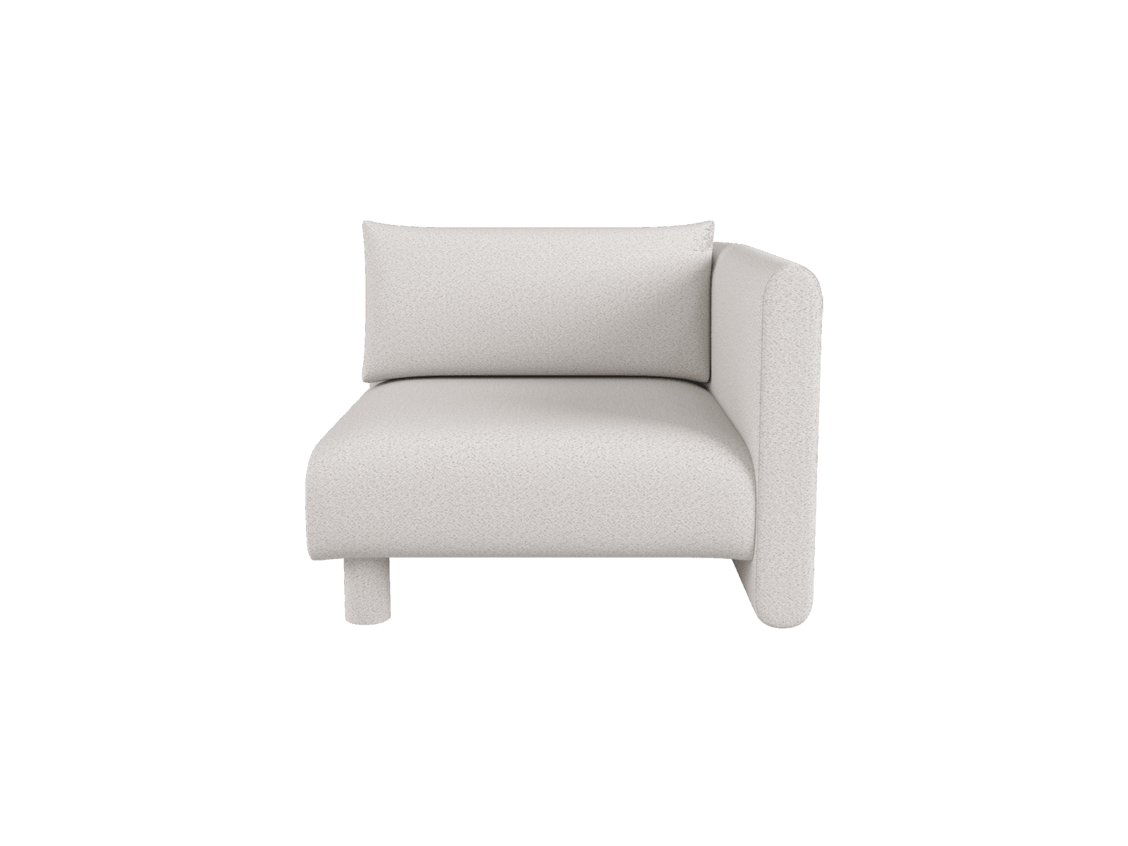 Ferm Living Dase Sofa Armrest Right - Soft Bouclé - Off-white/Sand