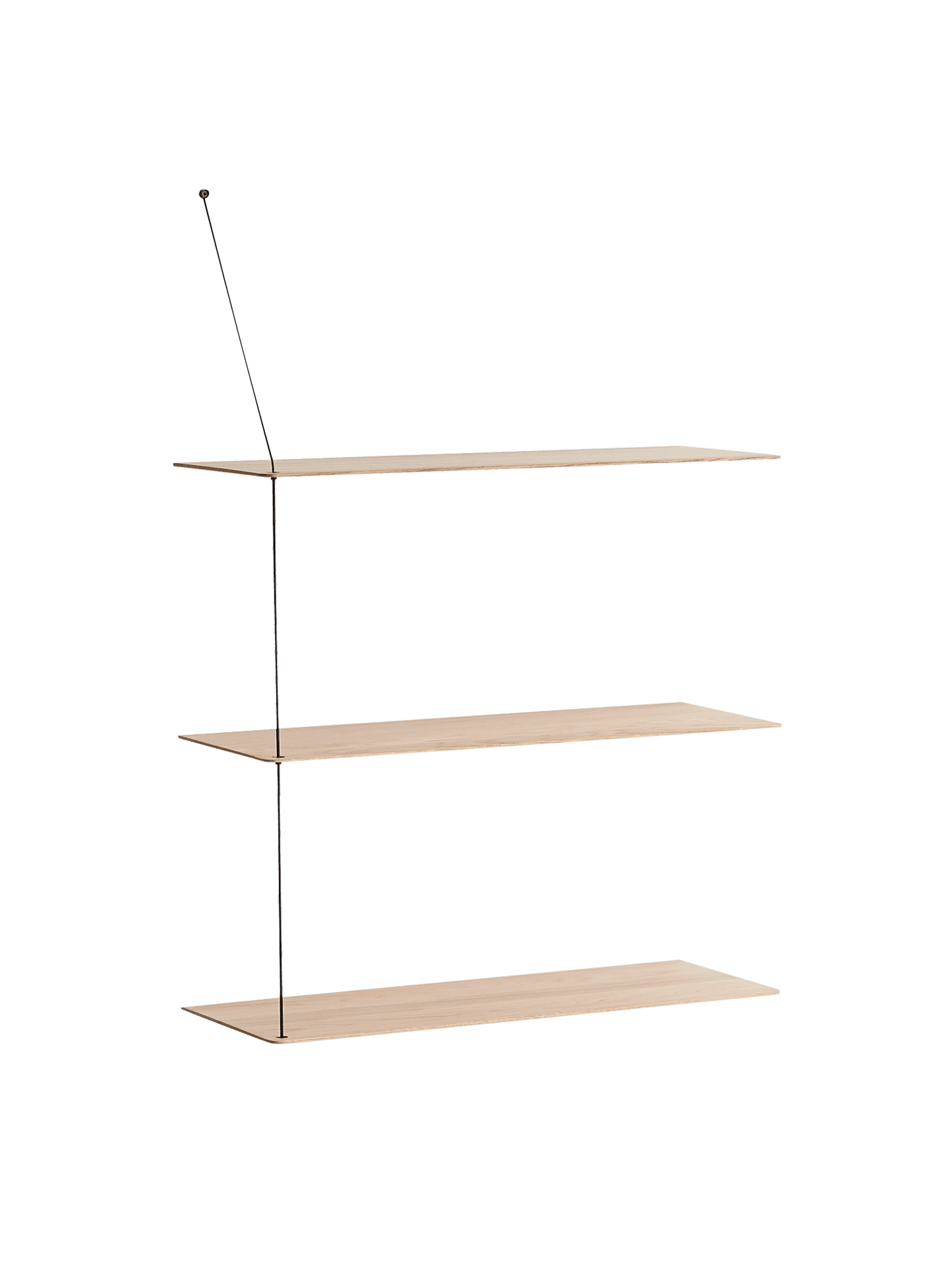 WOUD Stedge shelf (80 cm) - White pigmented oak (3 shelves)