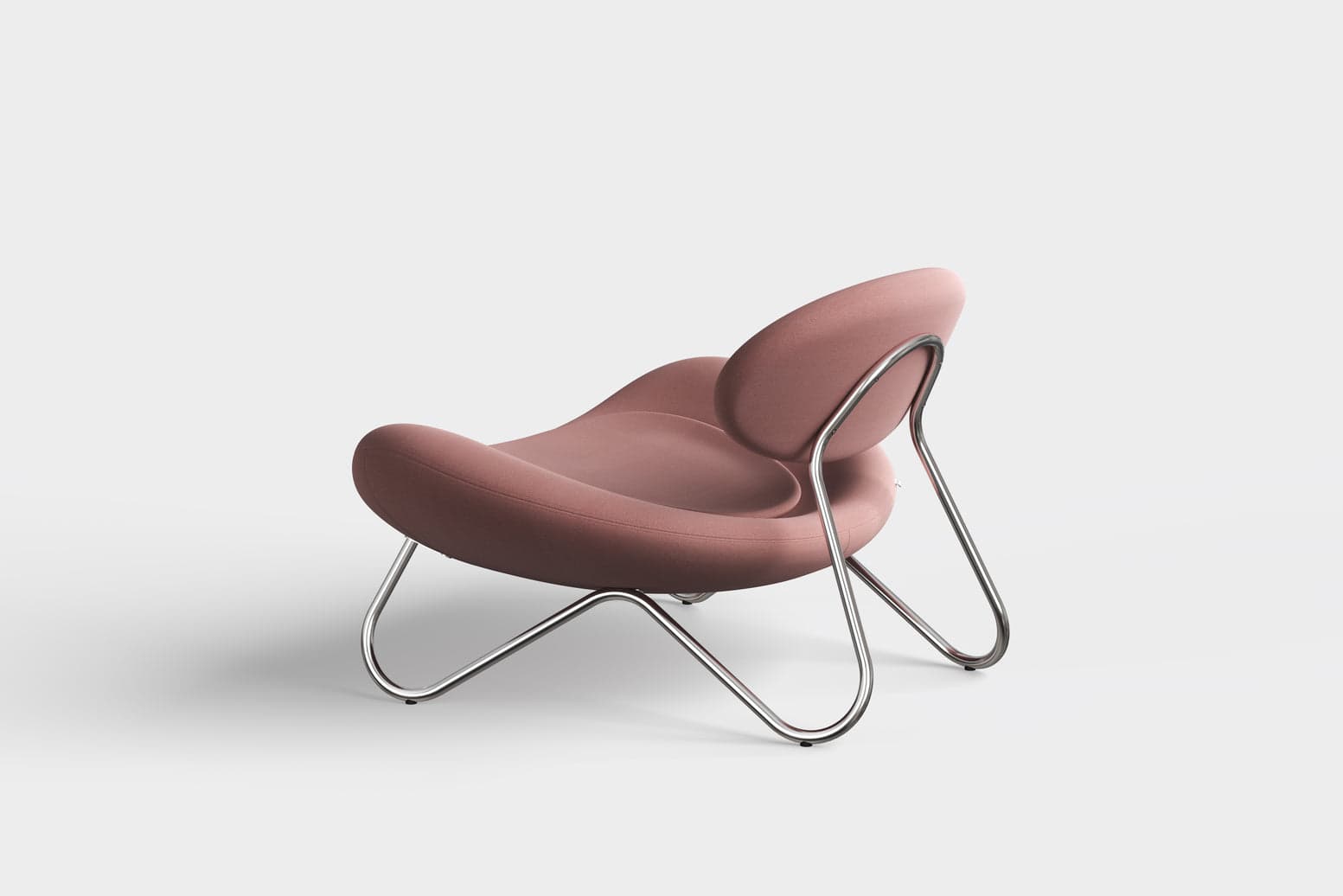 WOUD Meadow lounge chair - Dusty rose/Chrome — фото 4