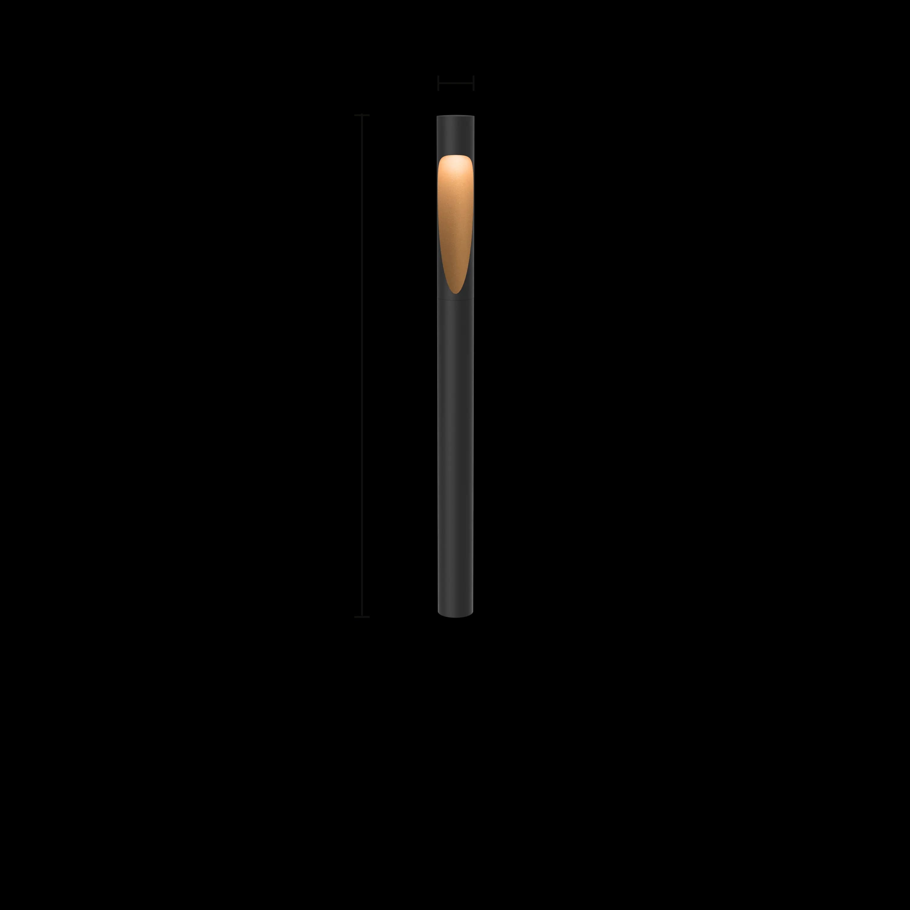 Louis Poulsen Flindt Garden Bollard Black texture LONG — фото 4