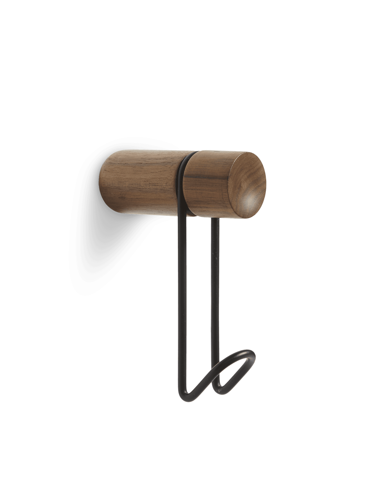WOUD Around wall hanger (Small) - Walnut/Black
