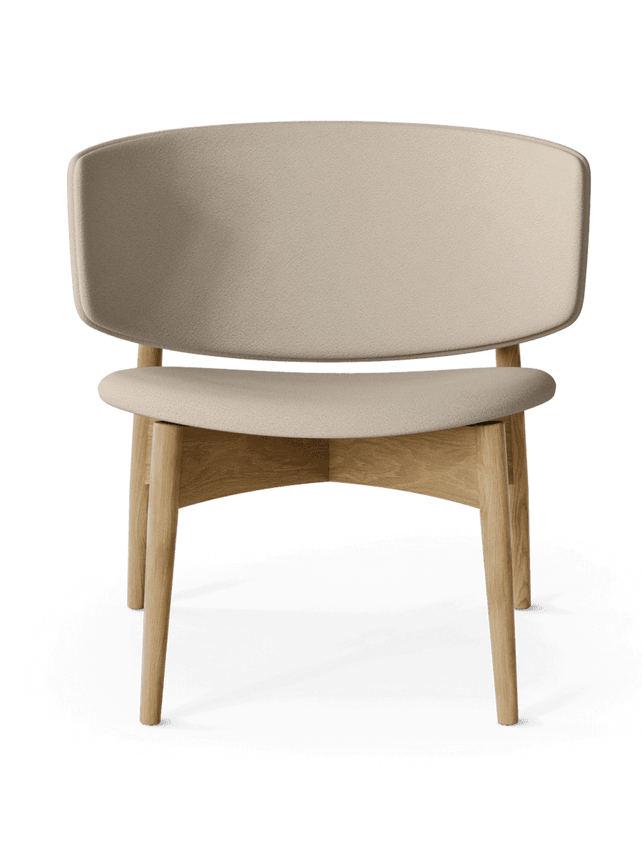 Ferm Living Herman Lounge Chair - Wood - Grain - Oak/Cashmere