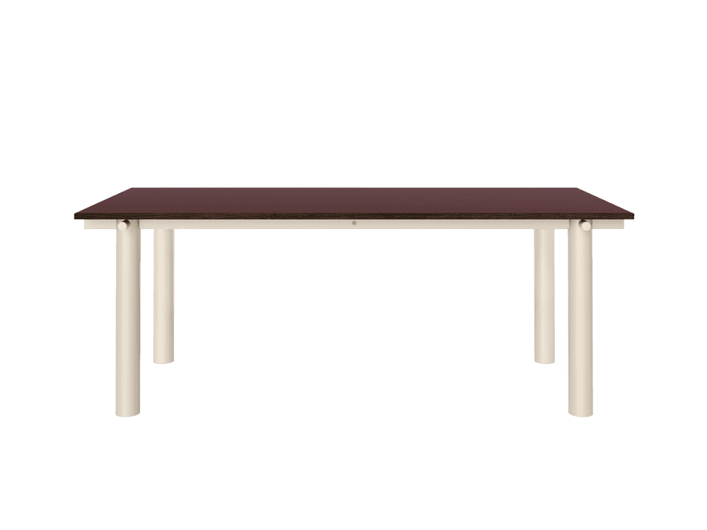 Ferm Living Atura Dining Table - Light Cashmere/Burgundy Linoleum — фото 2