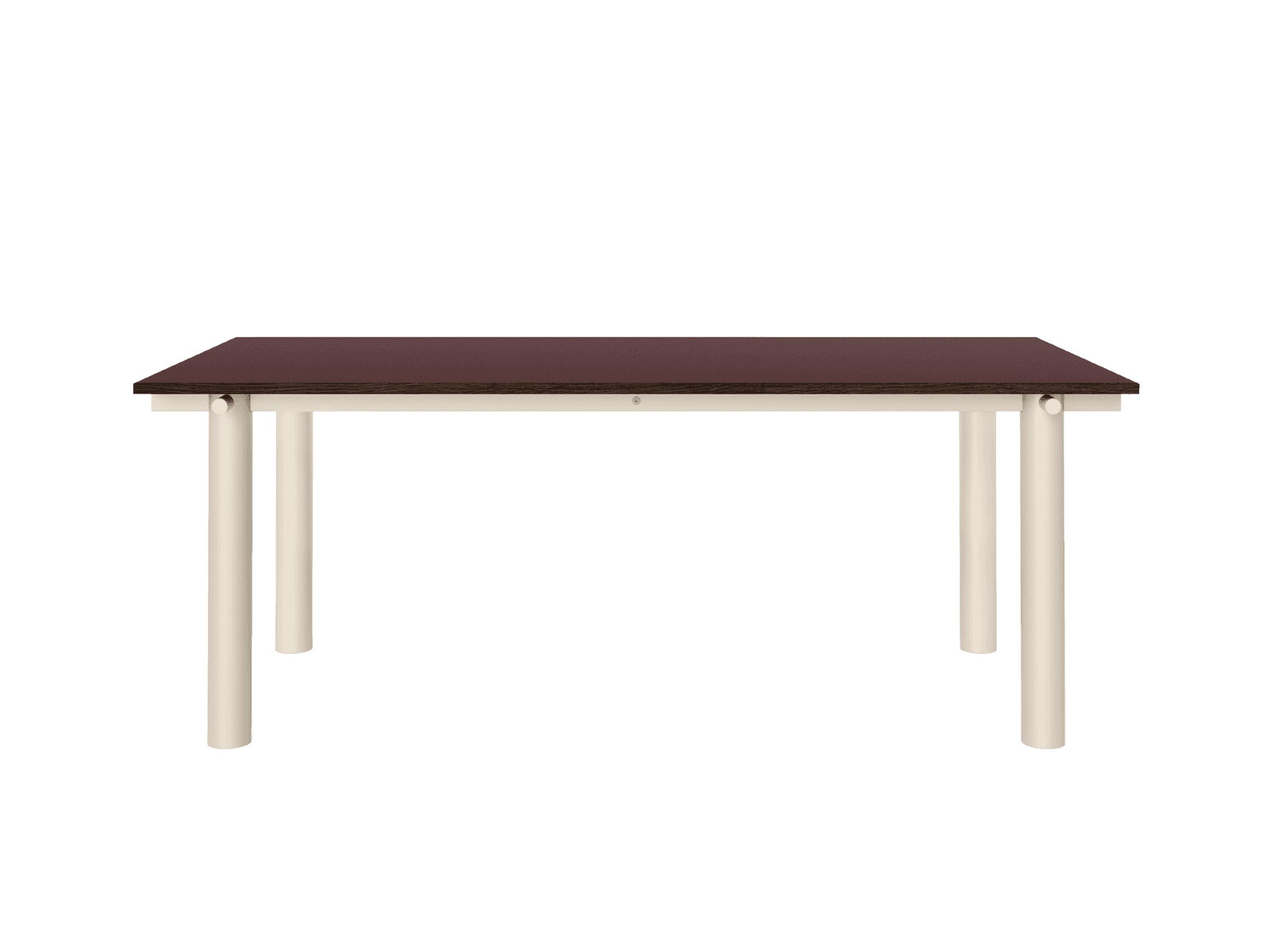 Ferm Living Atura Dining Table - Light Cashmere/Burgundy Linoleum