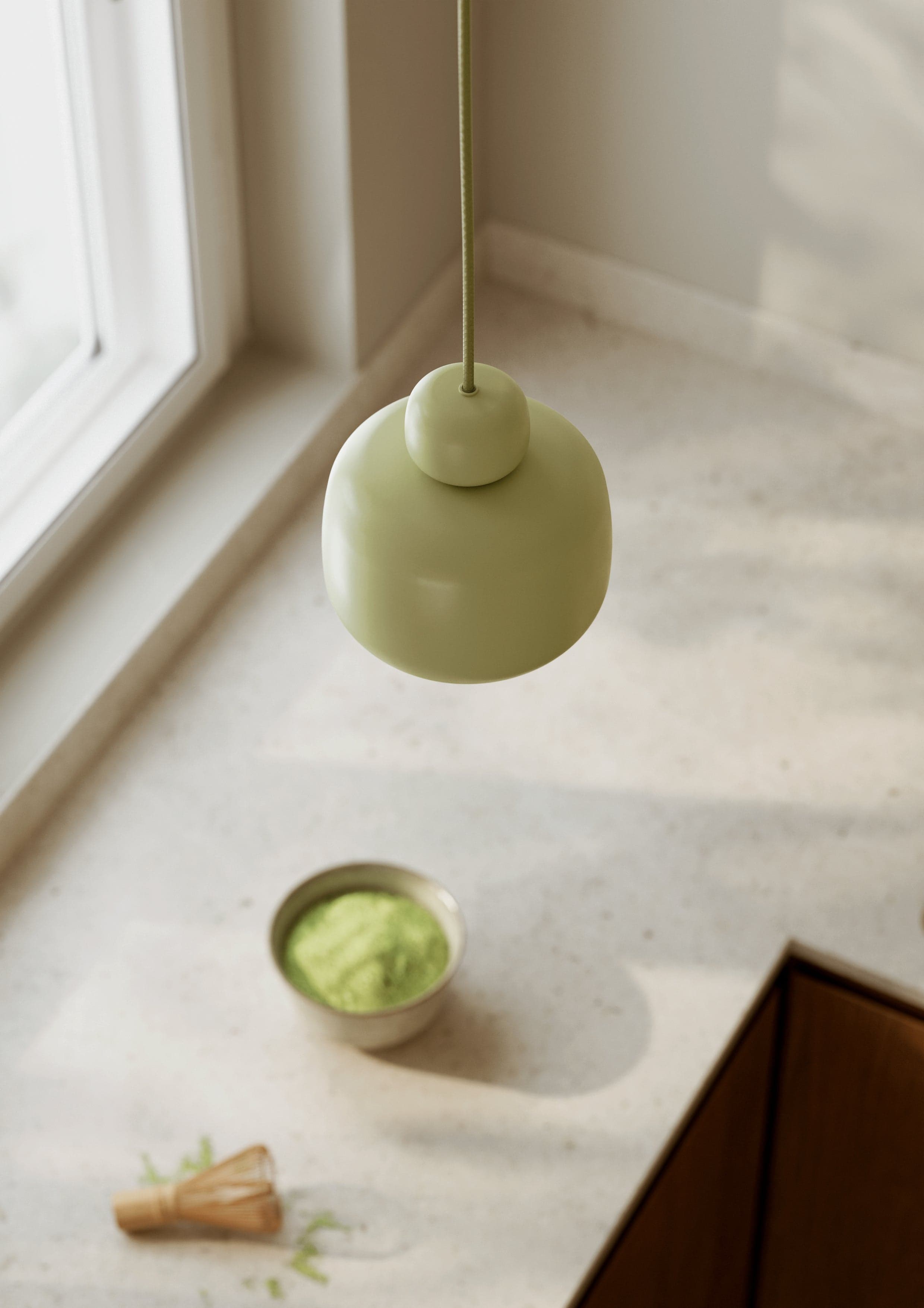 WOUD Stone pendant (Small) - Matcha green — фото 4