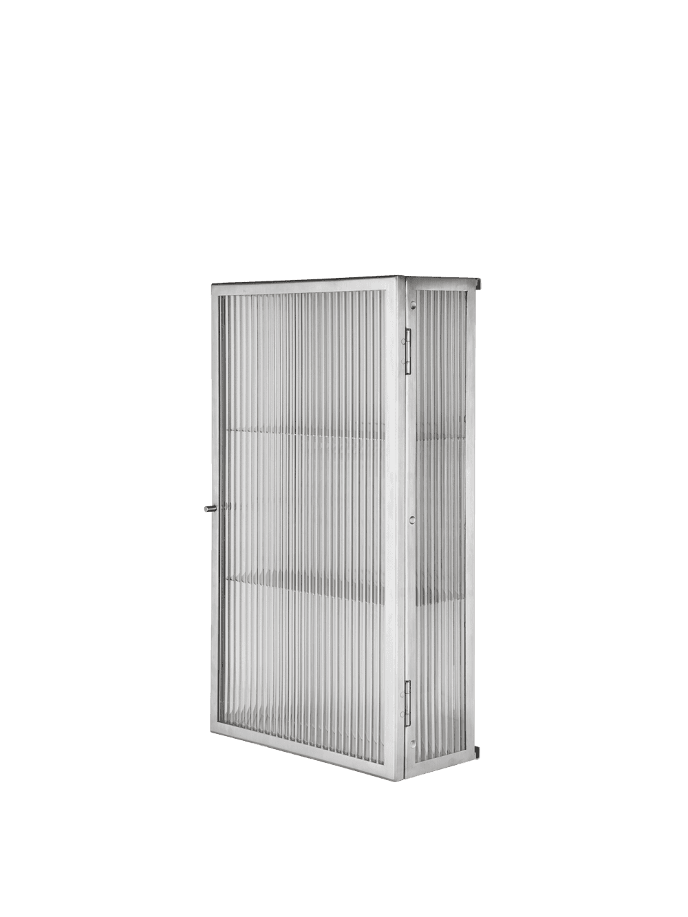 Ferm Living Haze Wall Cabinet - Reeded Glass - Brushed Stainless Steel — фото 8