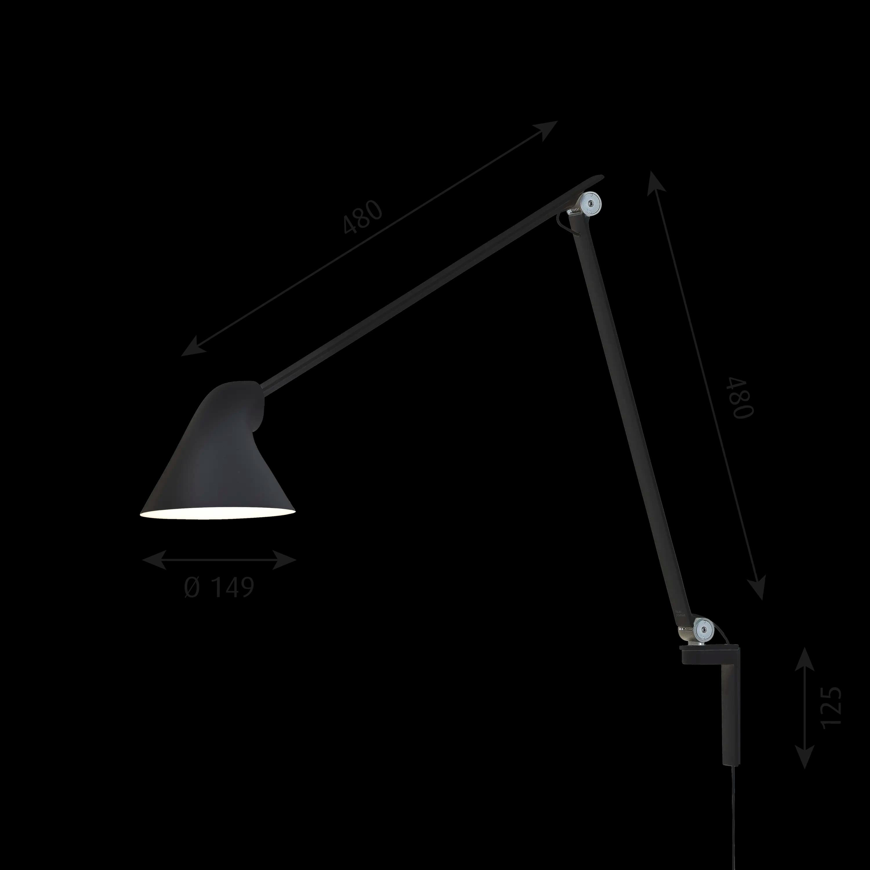 Louis Poulsen NJP Wall Lamp Black — фото 7