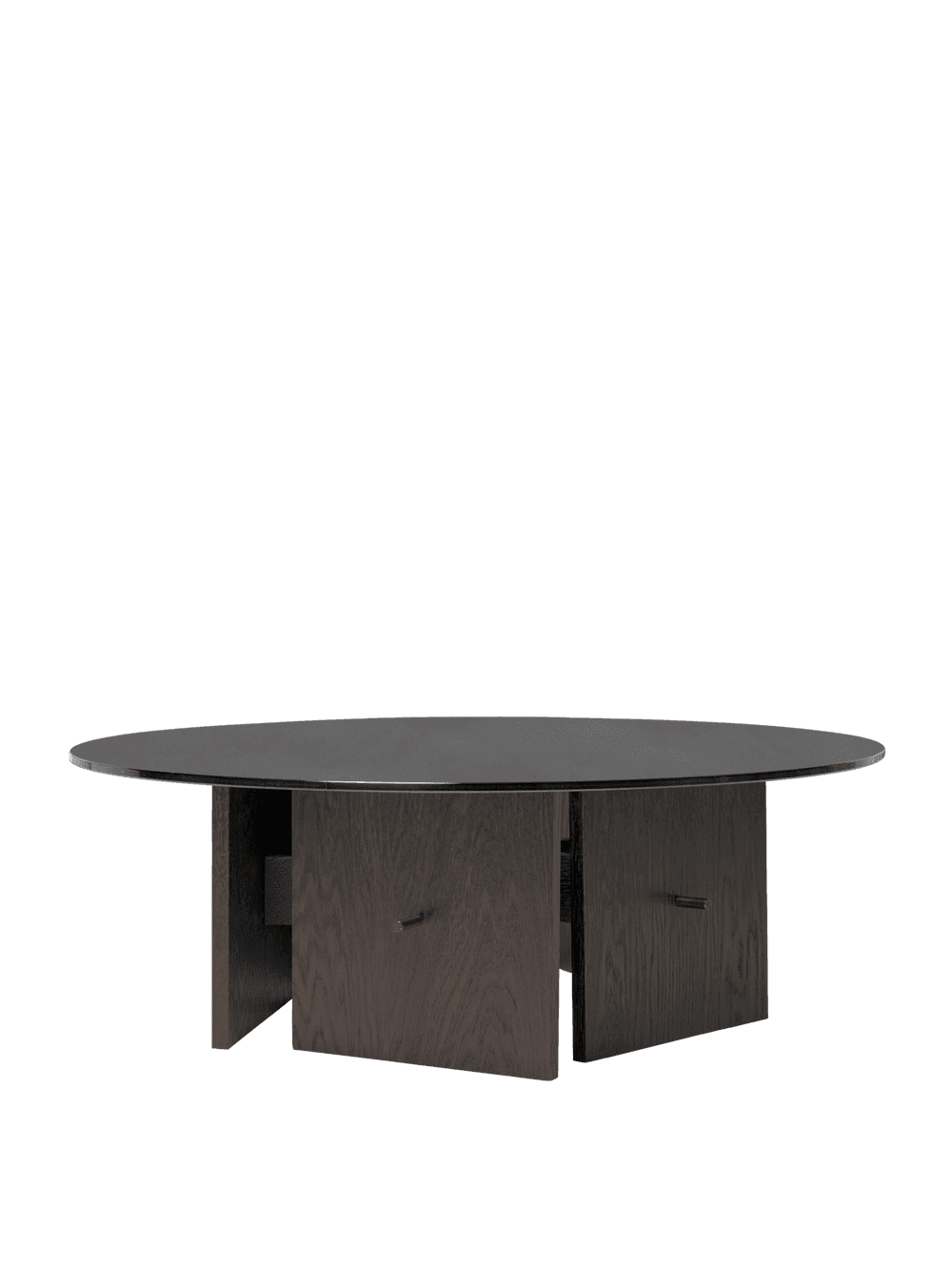 Ferm Living Aukko Coffee Table - Tinted Glass/Dark Stained Oak — фото 2