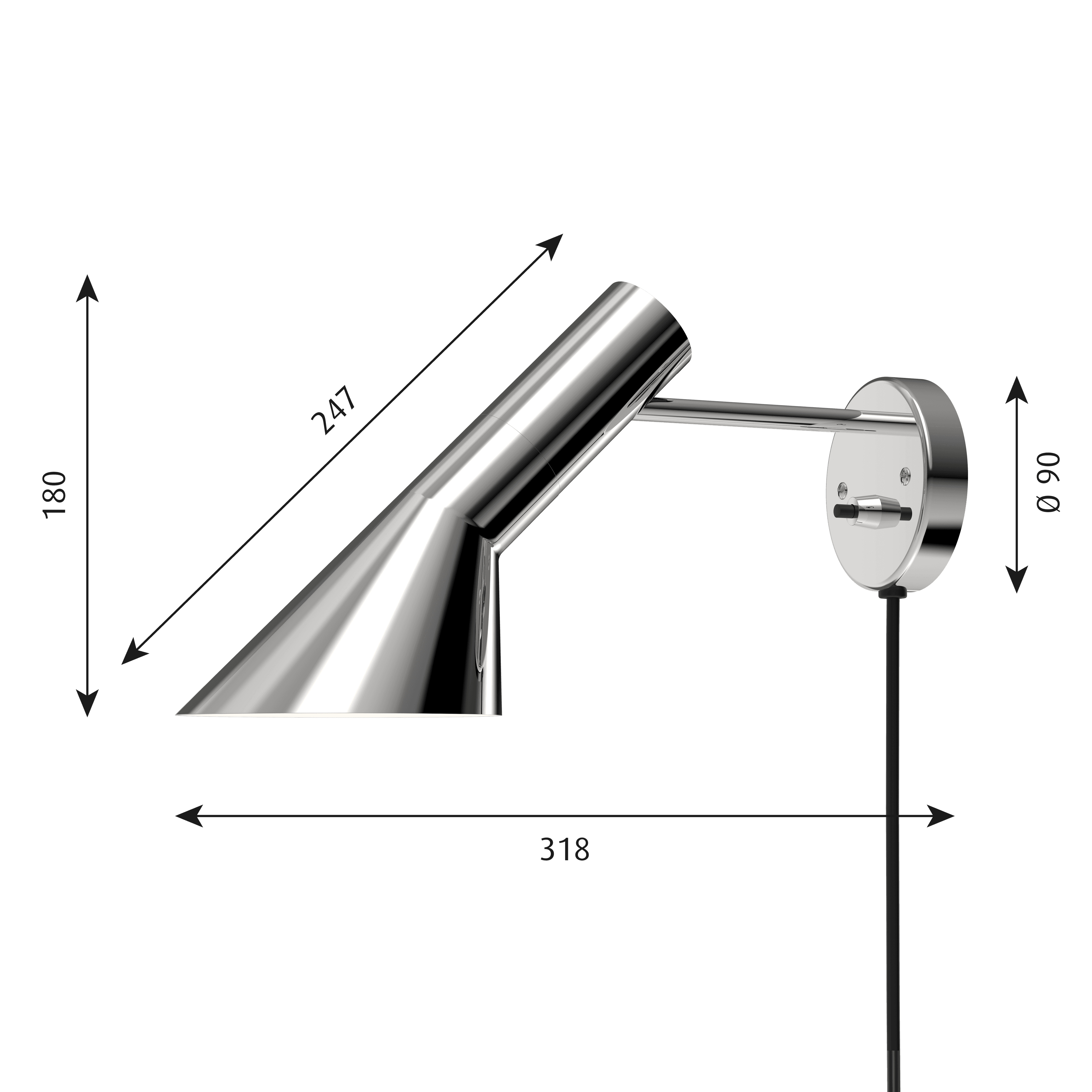 Louis Poulsen AJ Wall Lamp Stainless steel polished — фото 6